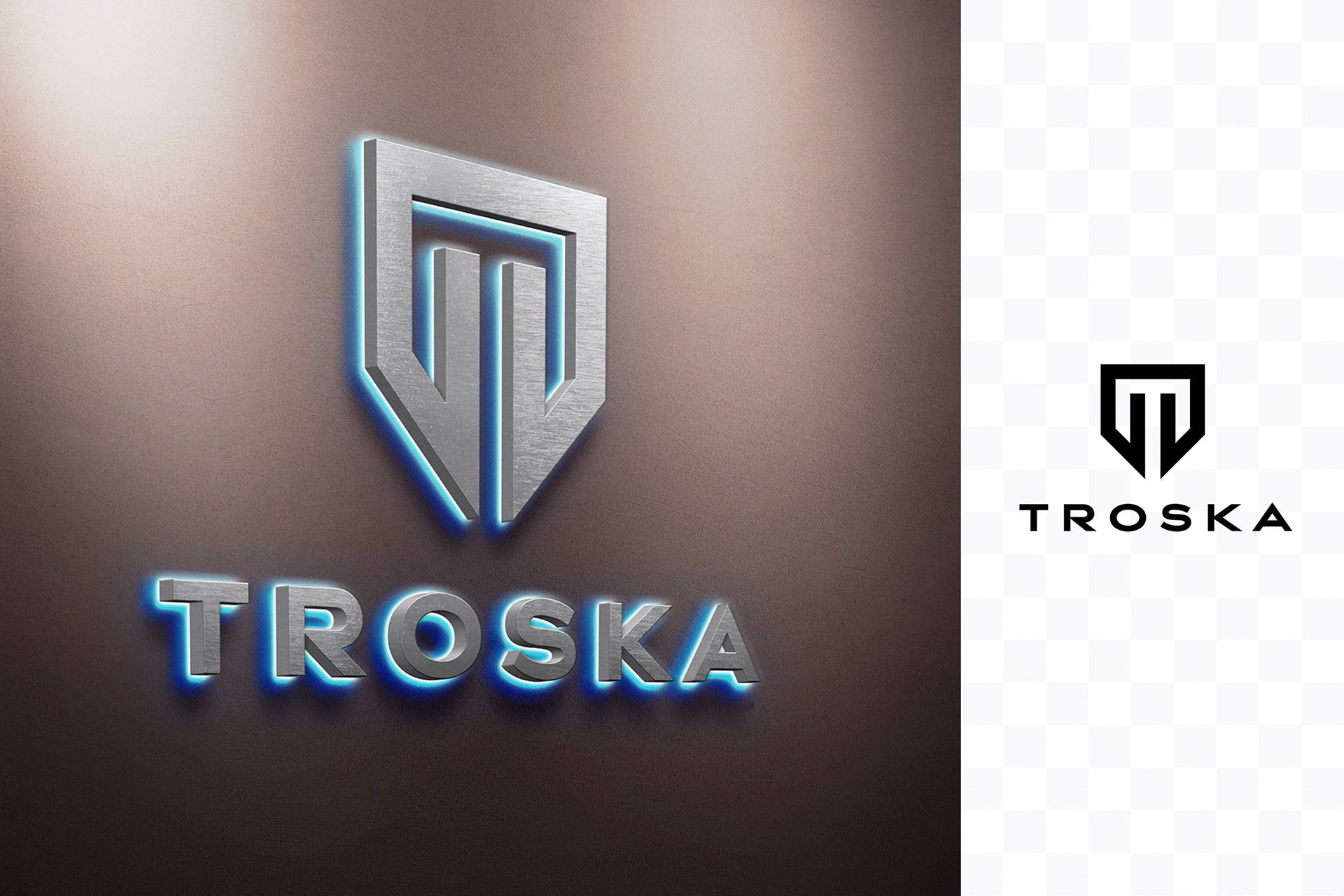 3D logo mockup
