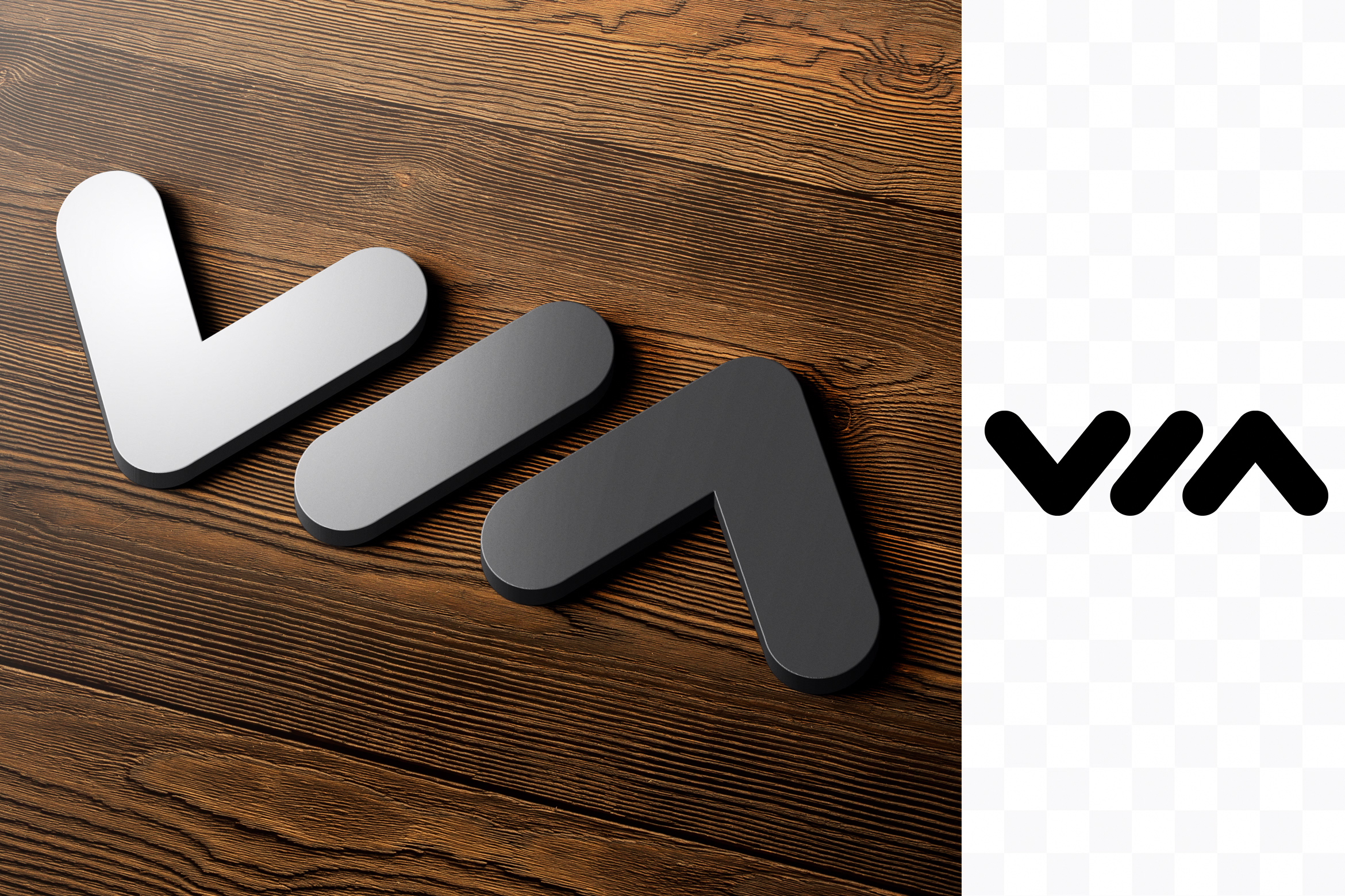 3D logo mockup