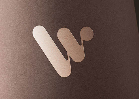 Debossed Logo Mockup on Brown Textured Paper