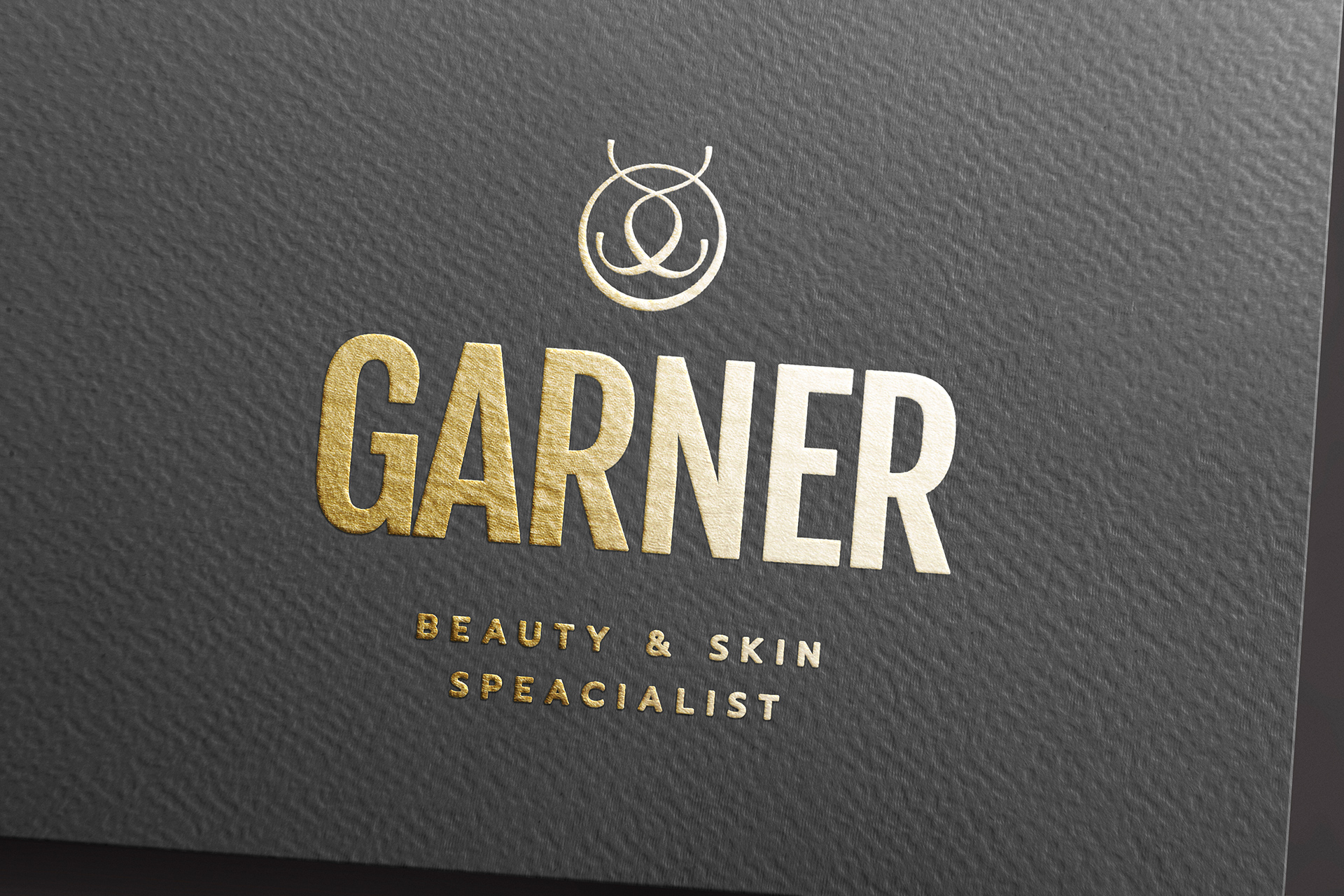 Gold Foil Logo Mockup for Beauty Brand Design