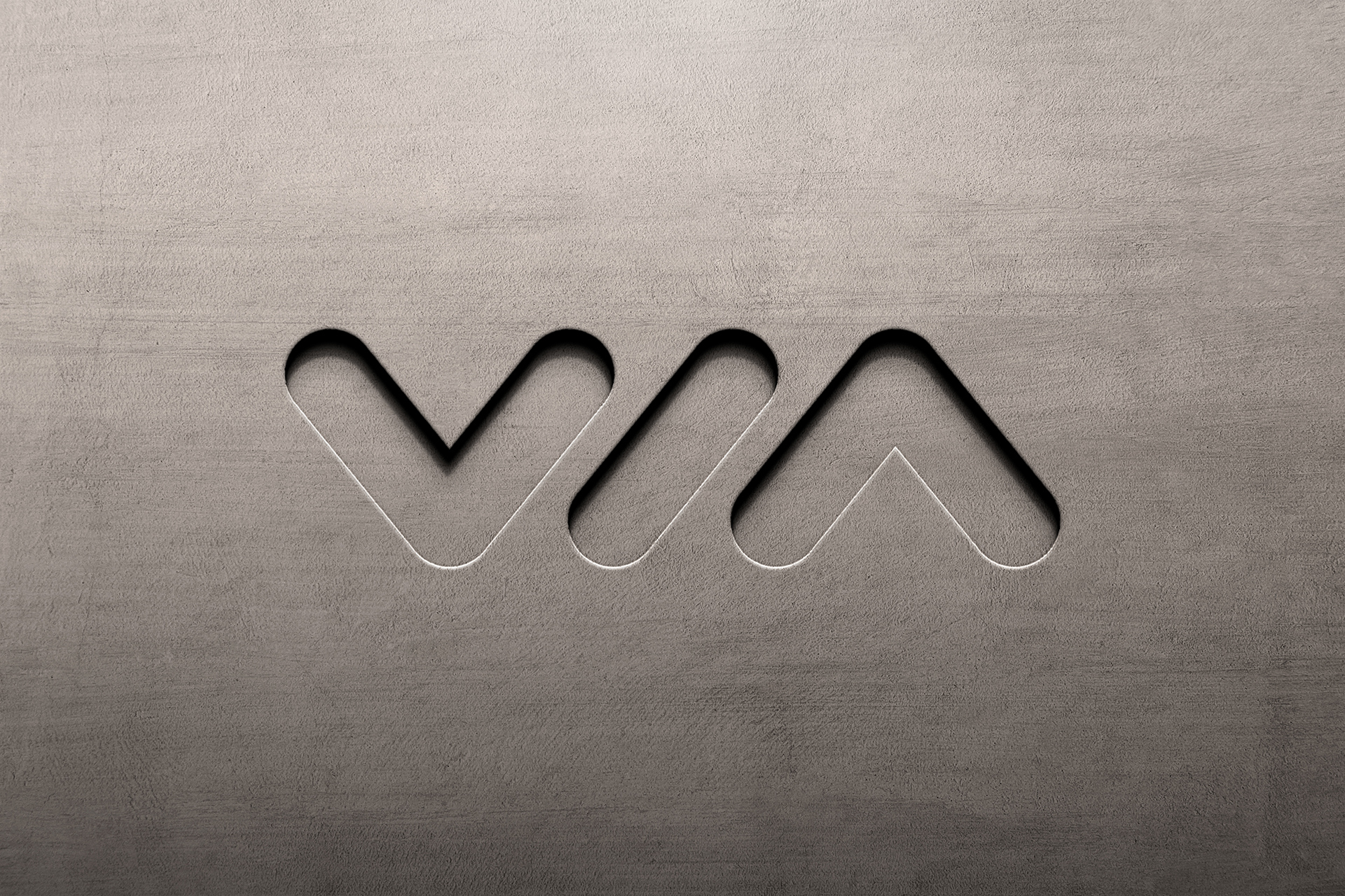 Cut-Out Logo mockup on Concrete Wall Texture