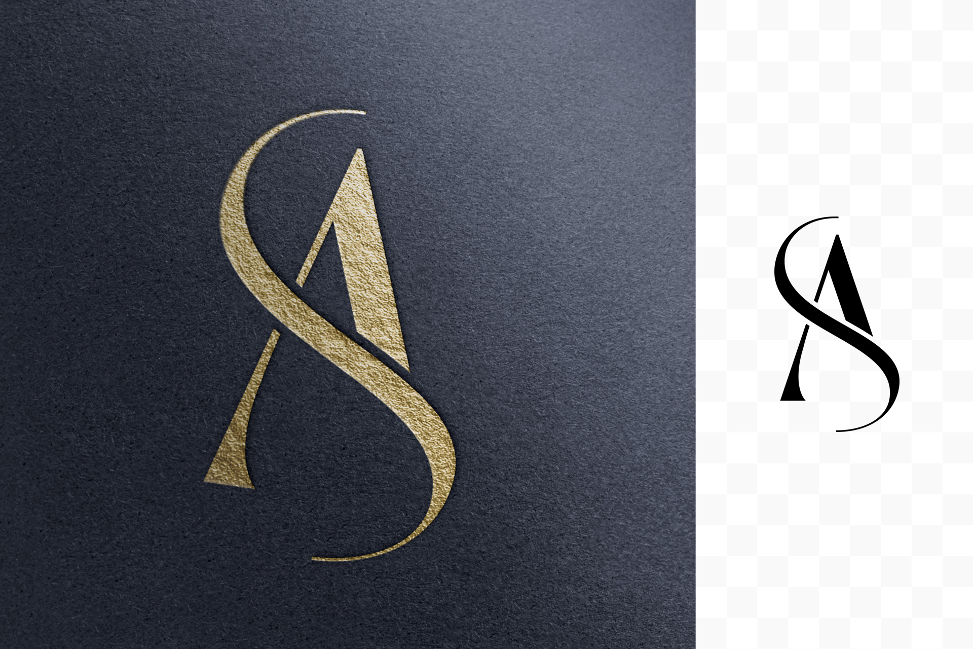 dark paper logo PSD