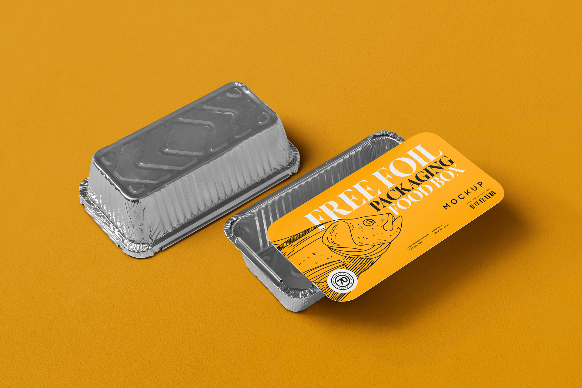 aluminum food box mockup
