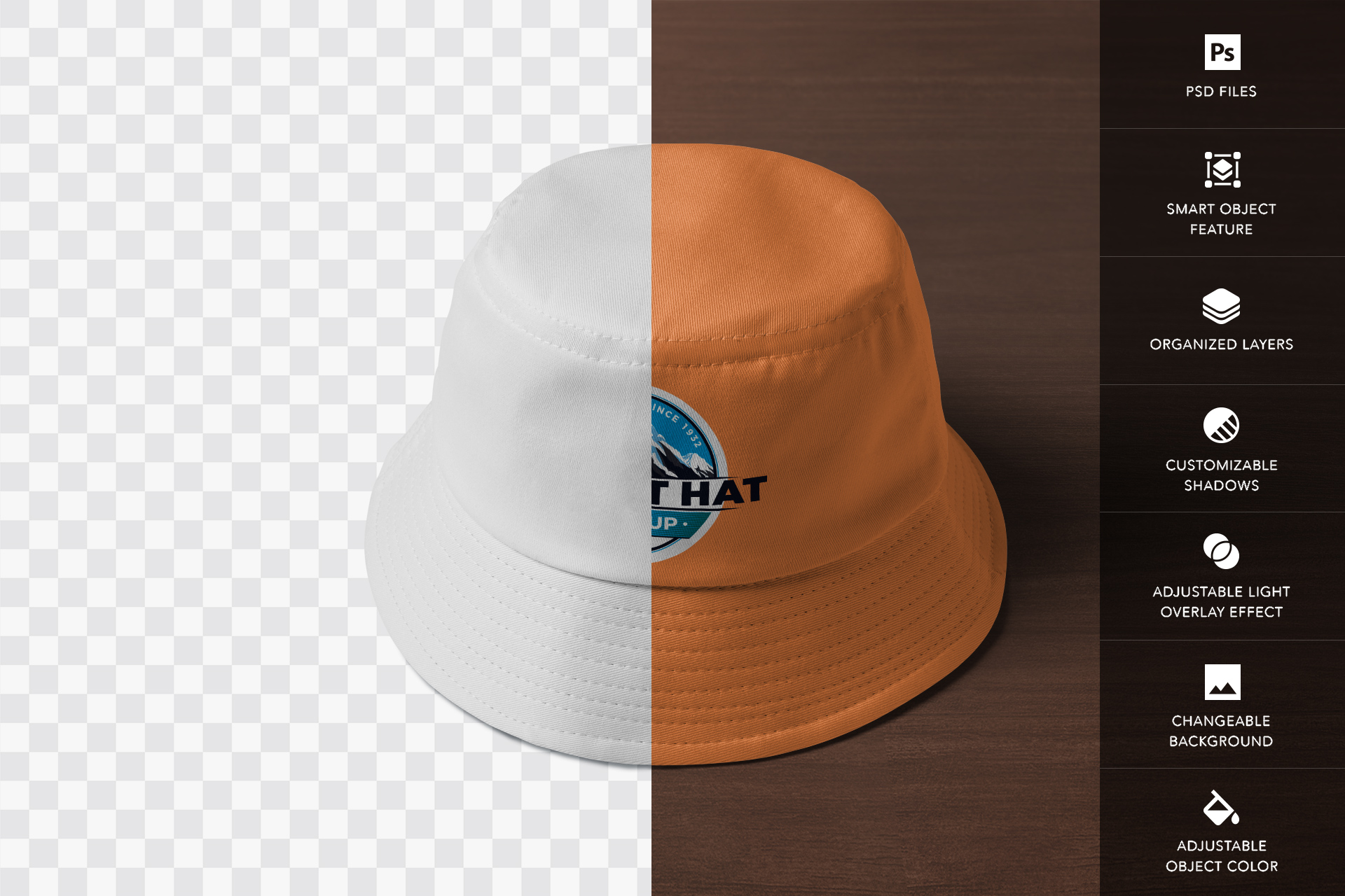 bucket hat mockup