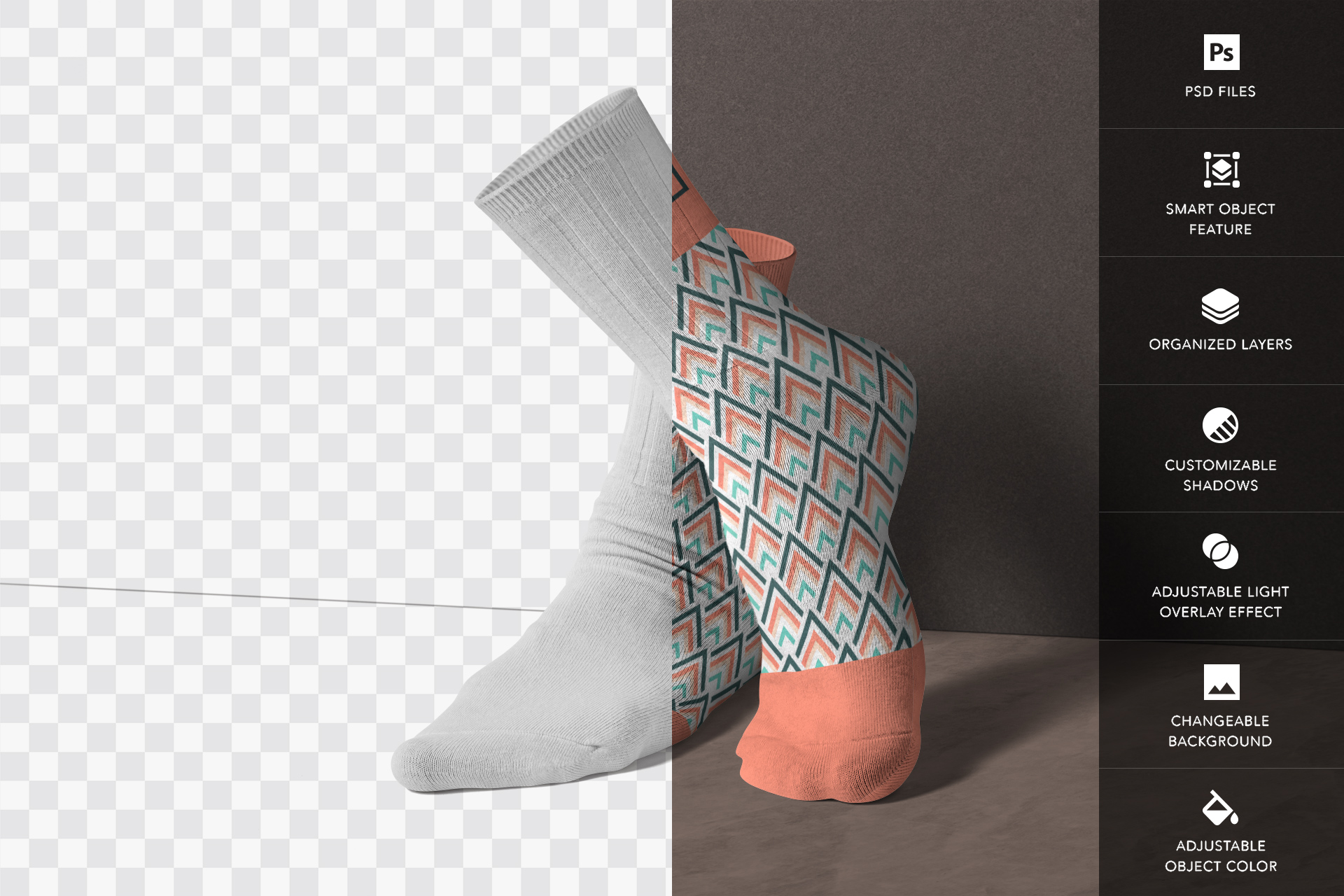 casual socks design