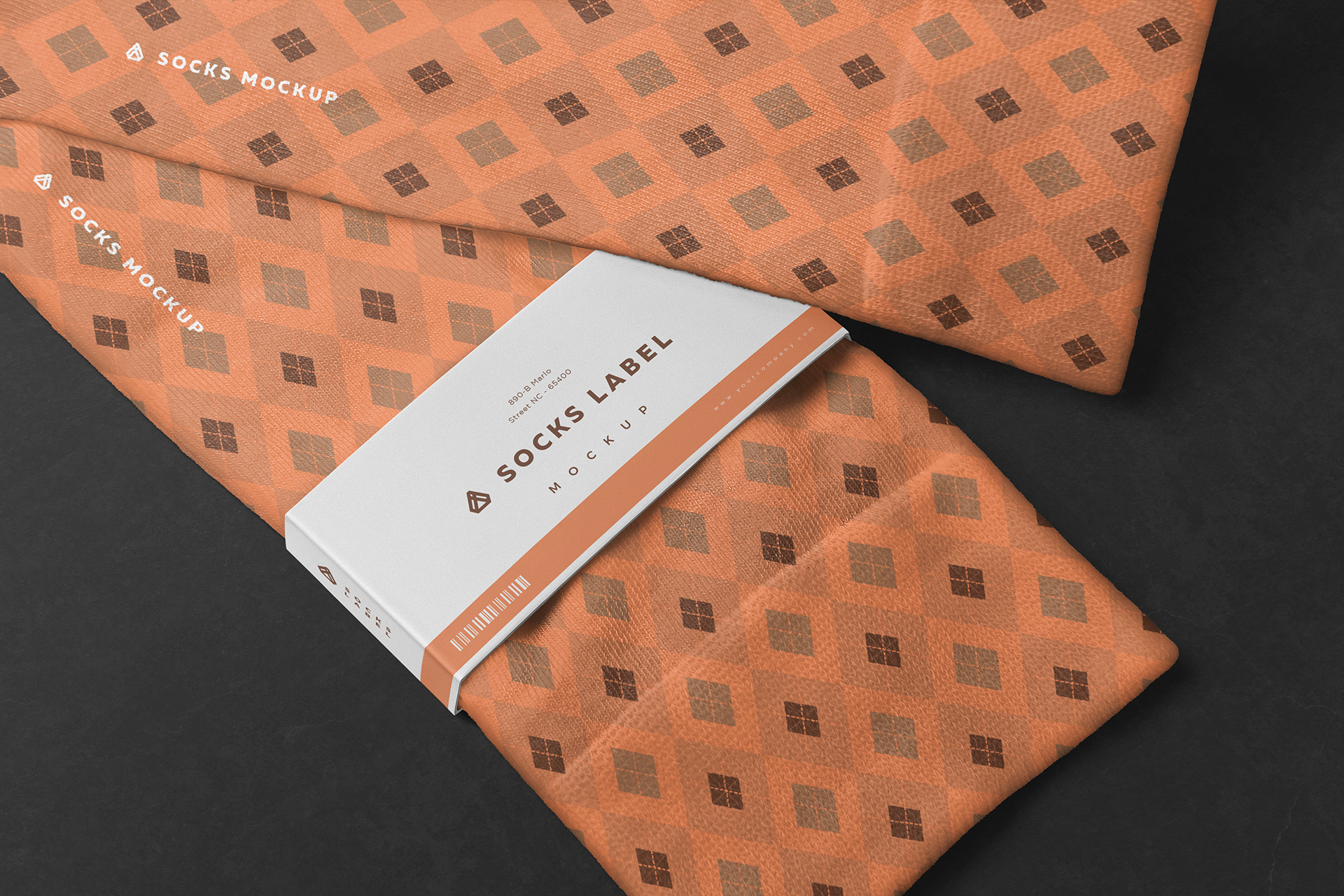 apparel product packaging mock-up
