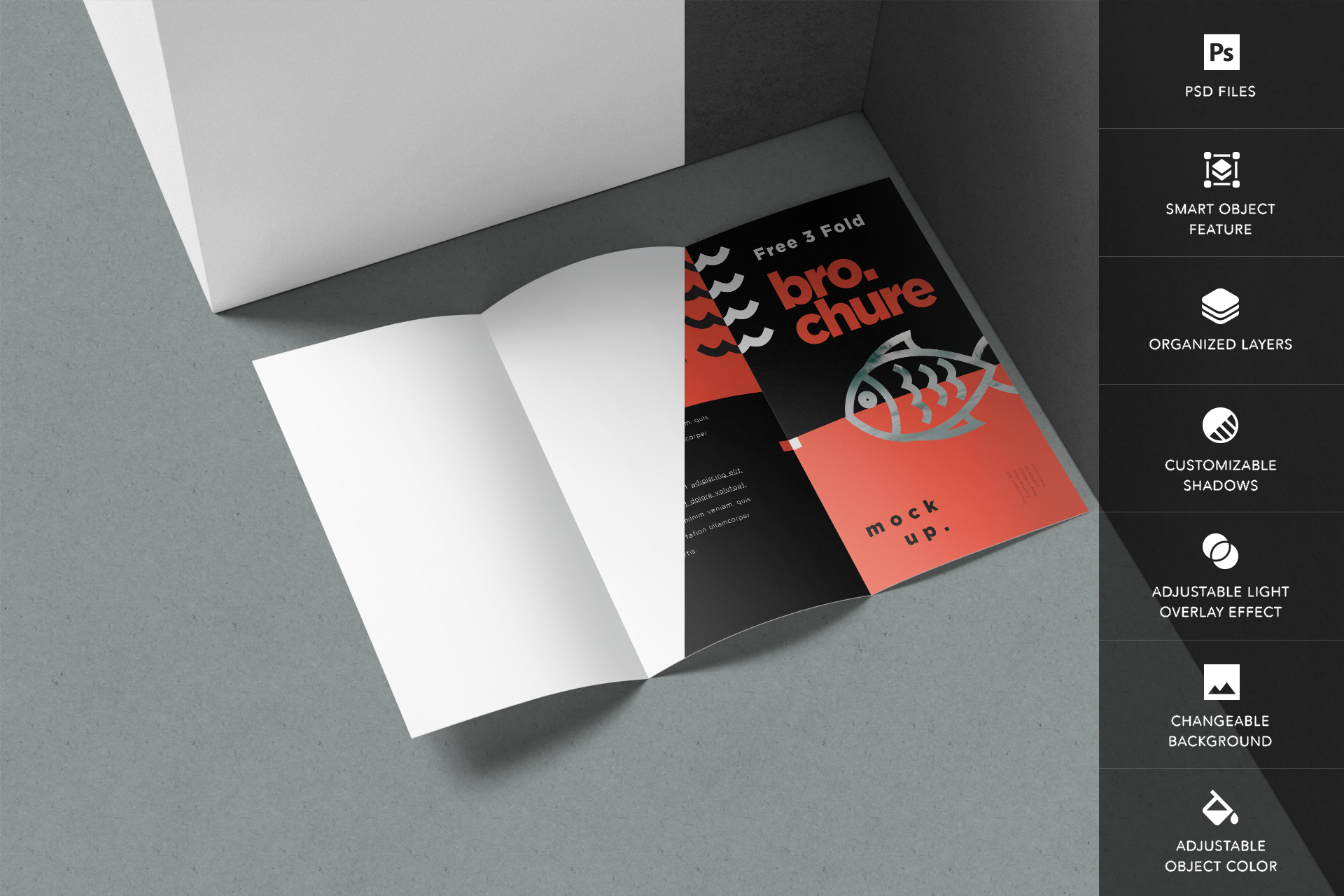 advertising material mock-up