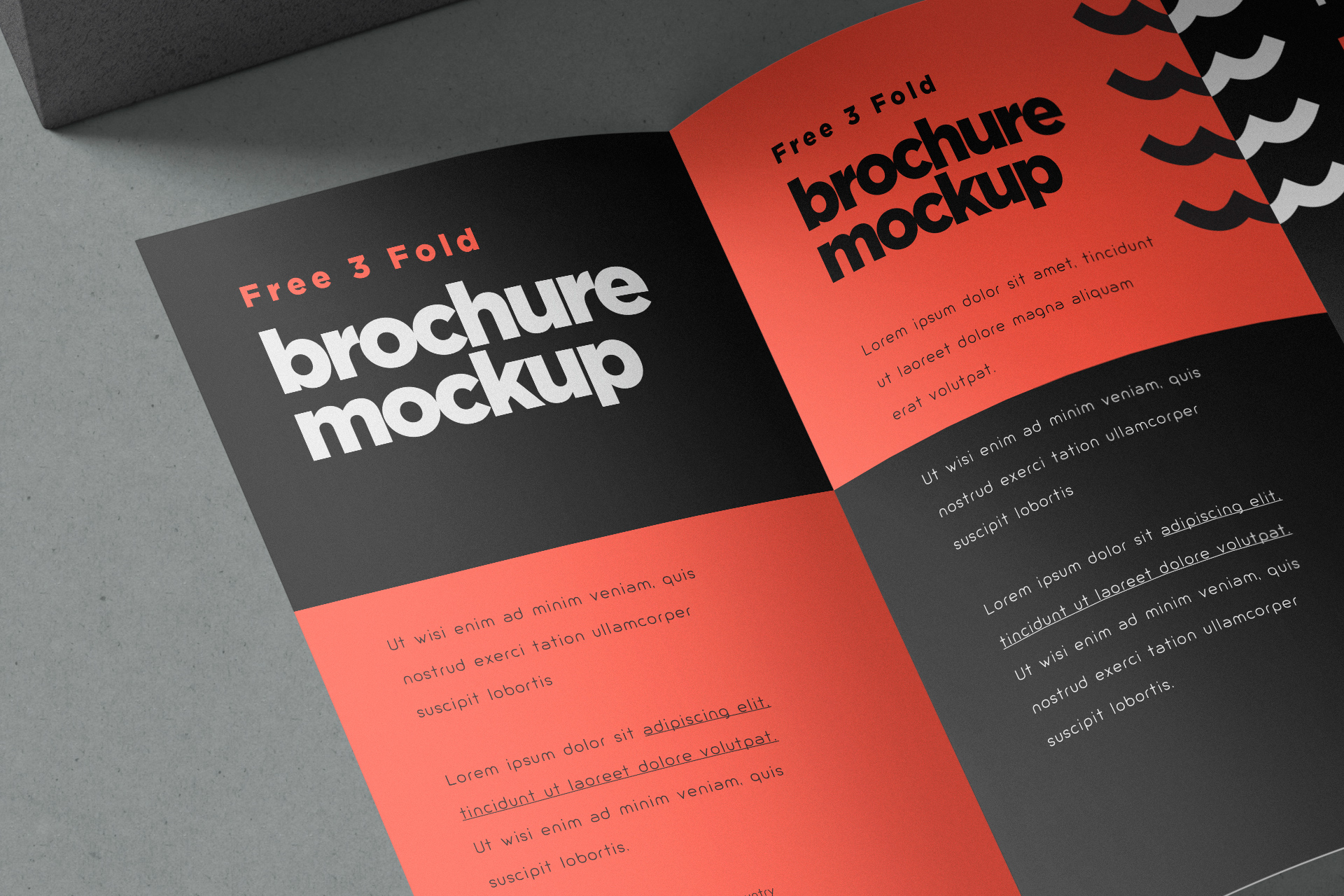advertising material mock-up