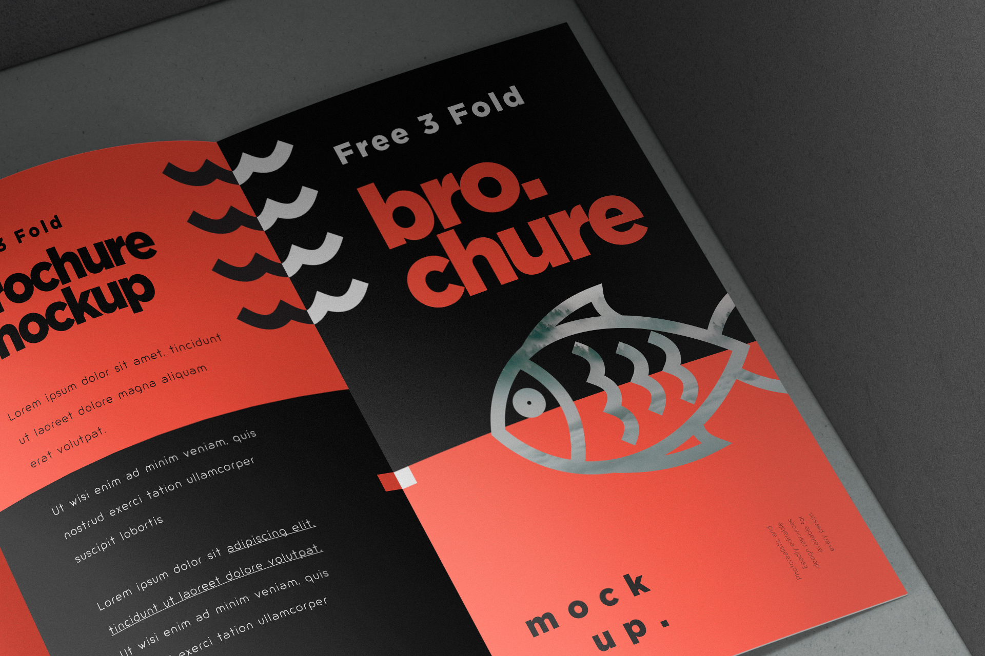 advertising material mock-up