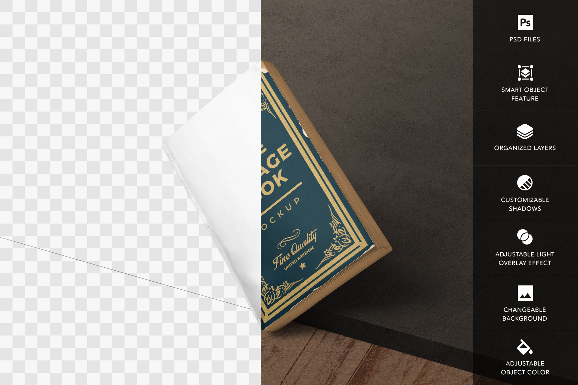 antique book template