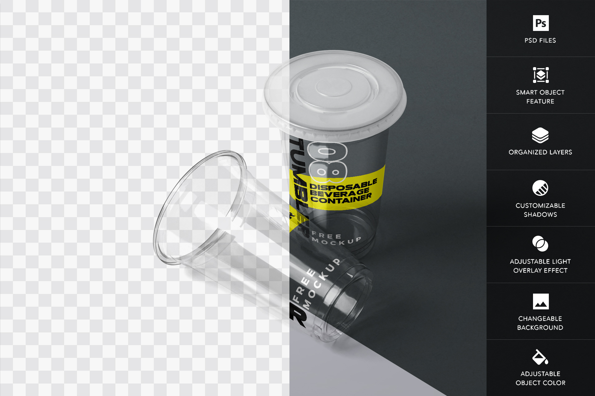 realistic drink cup PSD
