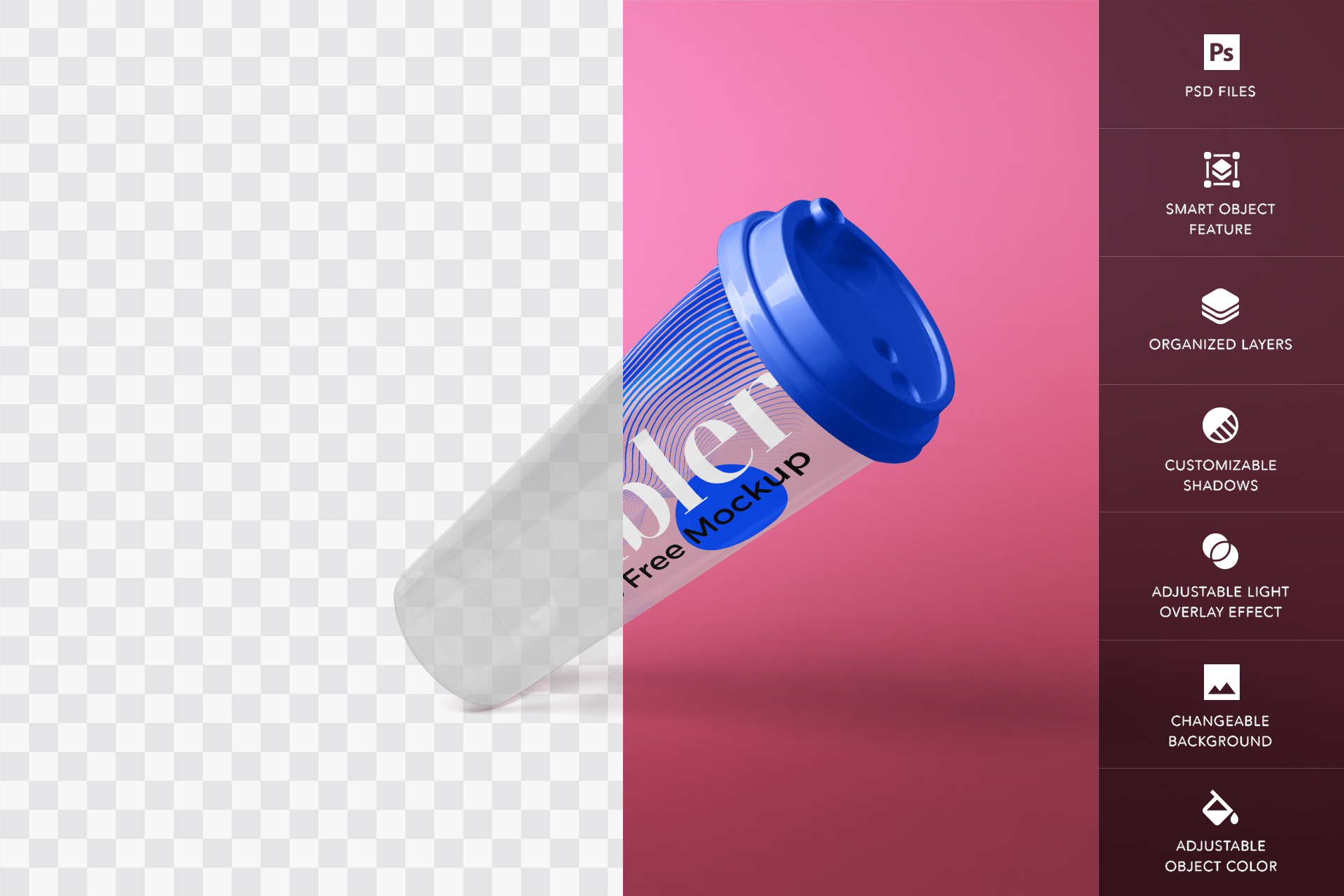 plastic tumbler mockup
