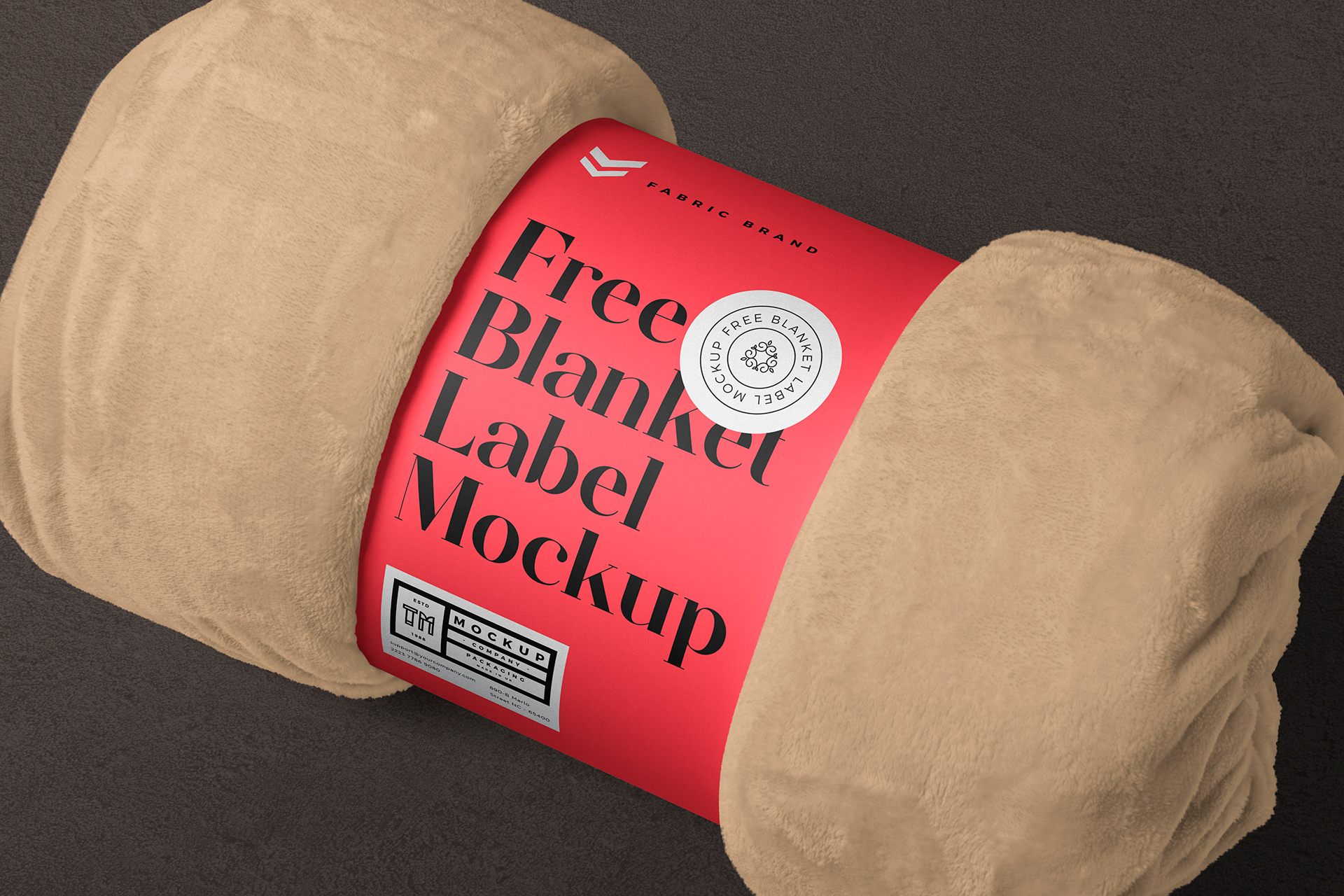 blanket label mockup