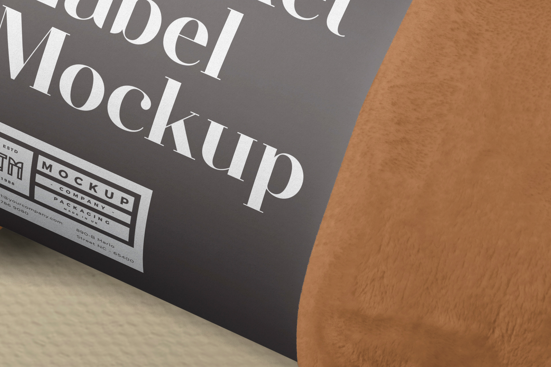 blanket label mockup