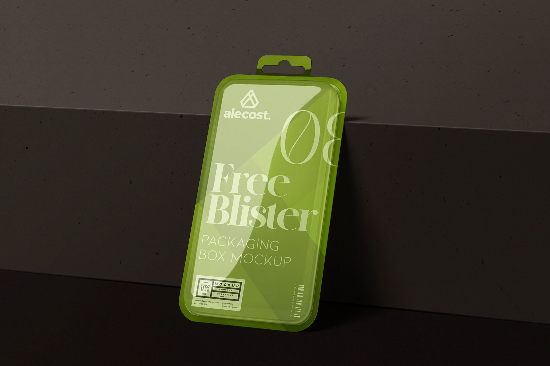 Free Blister Packaging Box Mockup for Product Display