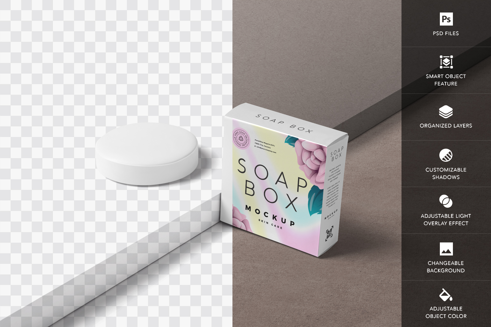 branded soap packaging PSD