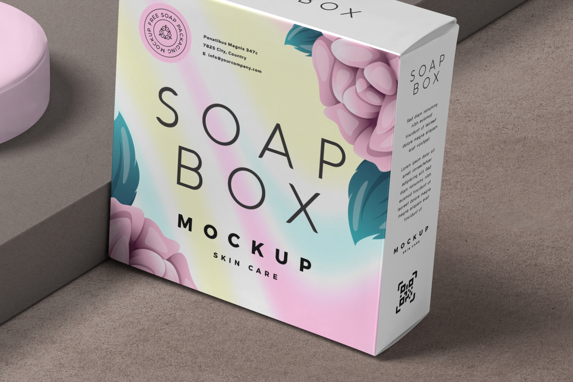branded soap packaging PSD