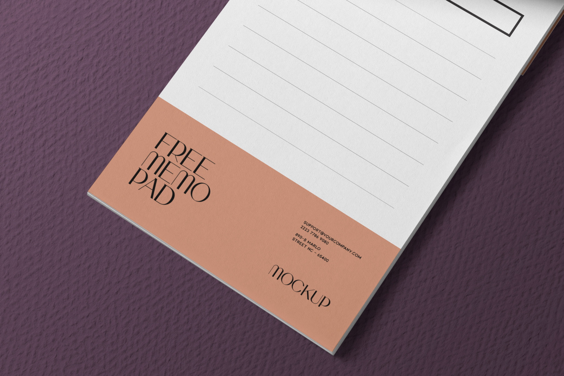 notepad mockup