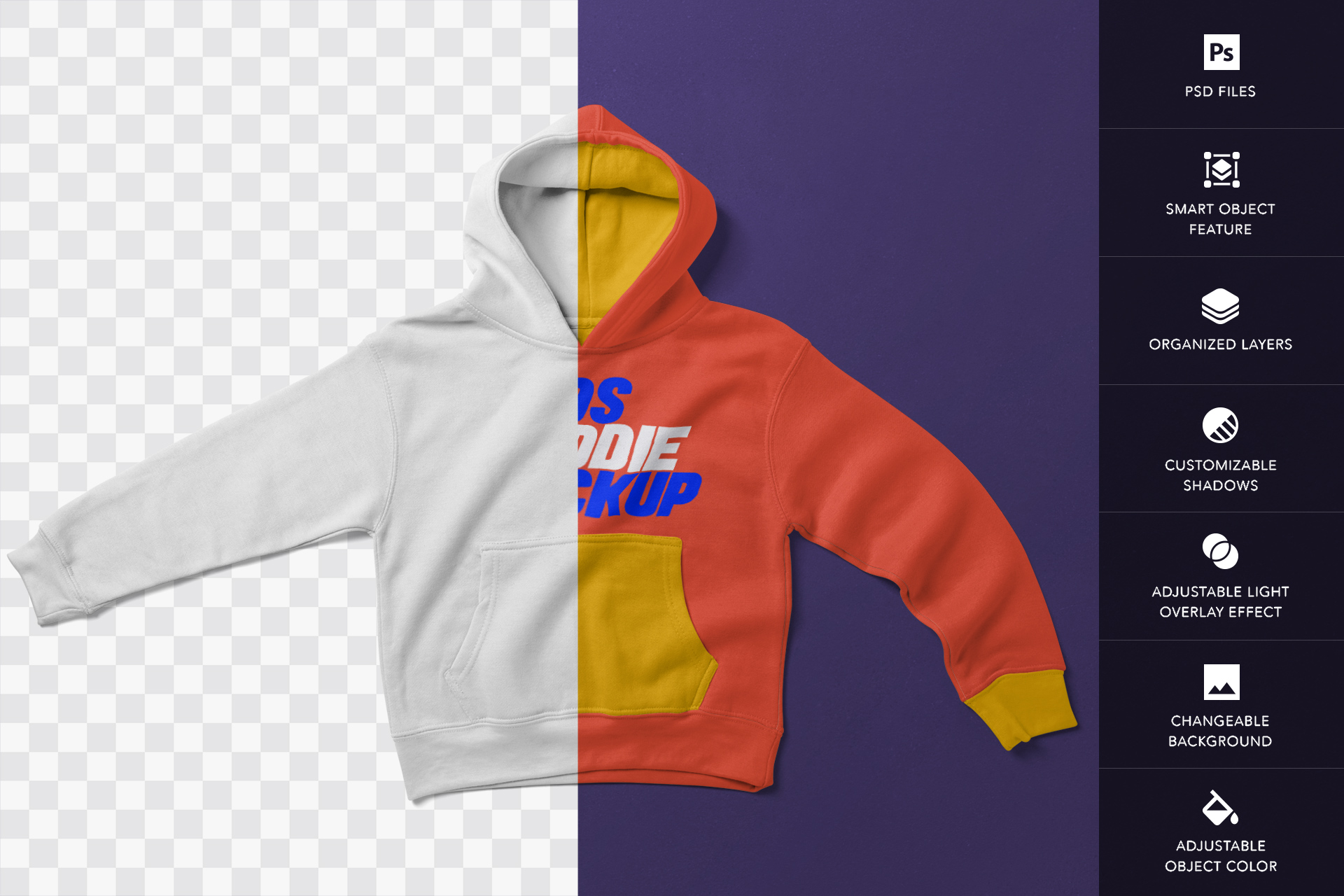 kids hoodie mockup