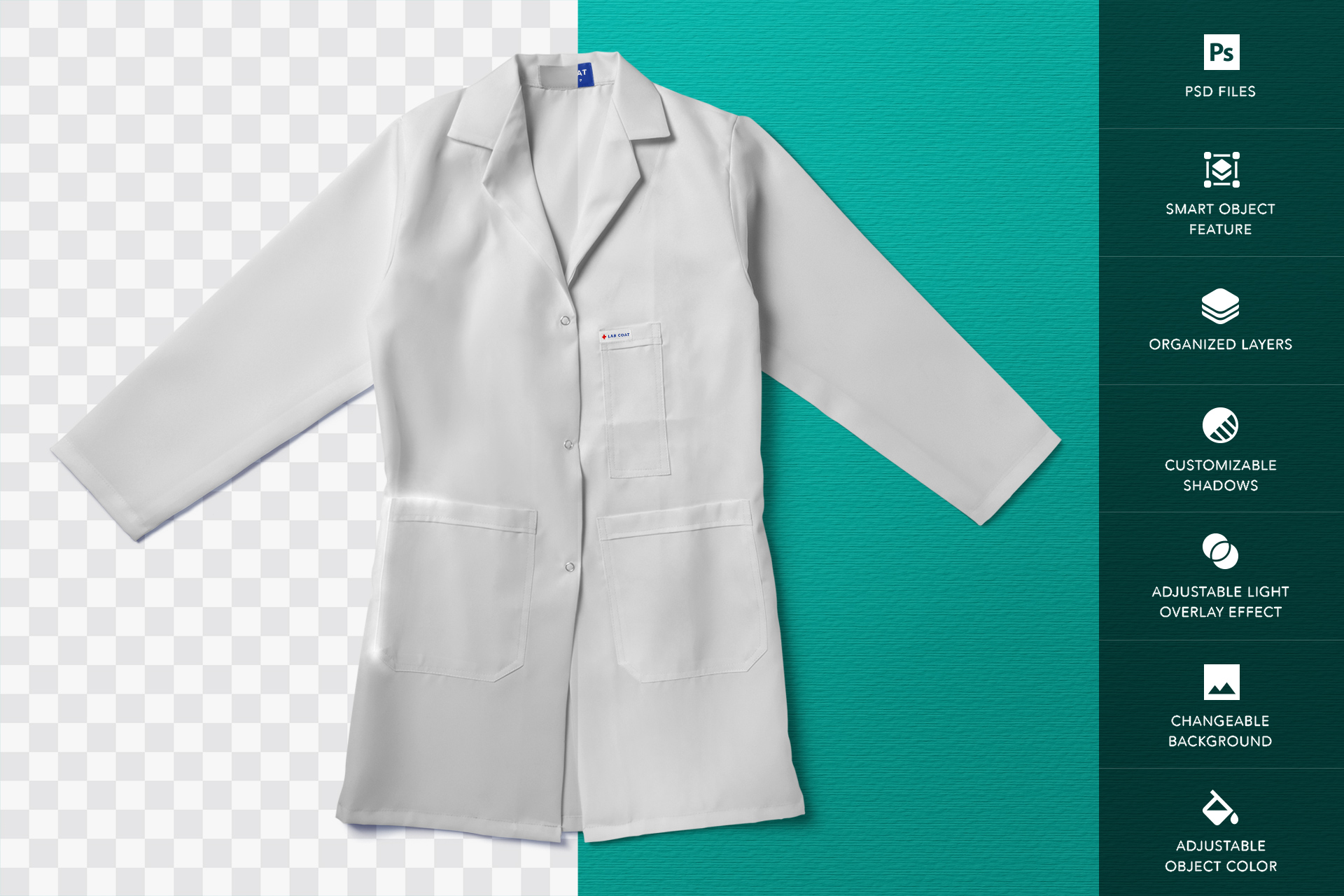 branded clinic workwear PSD