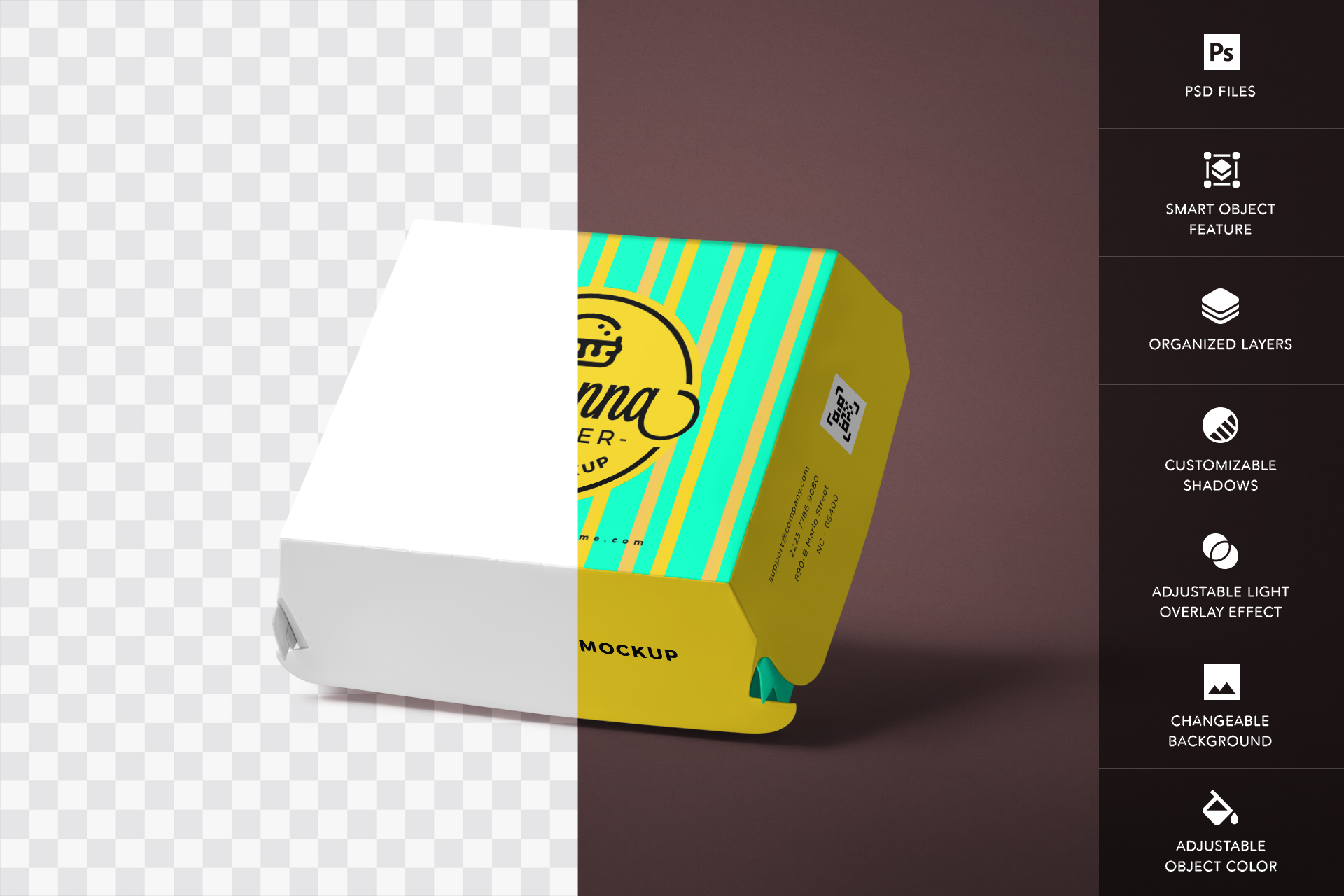 burger box mock-up