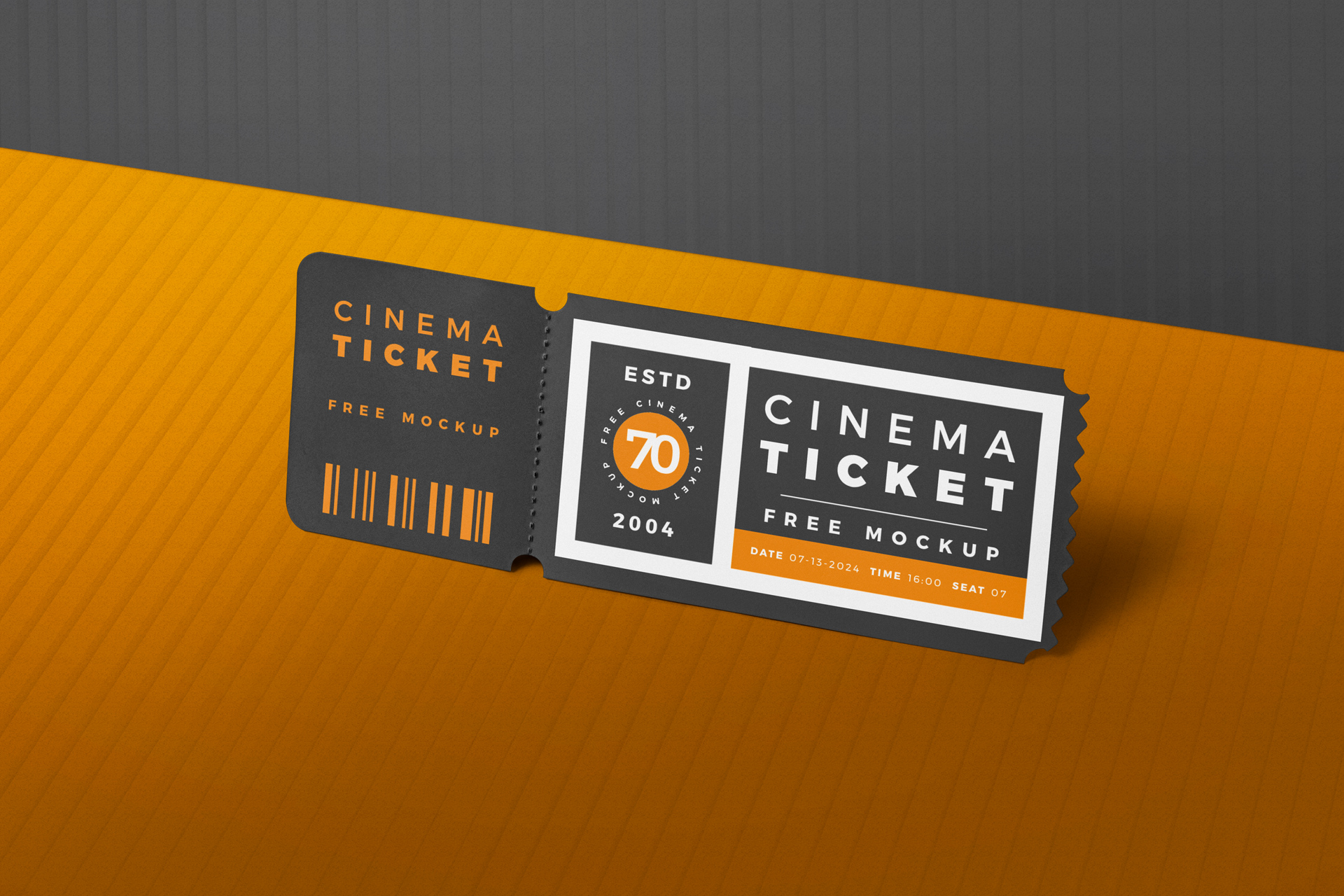 cinema ticket mock-up