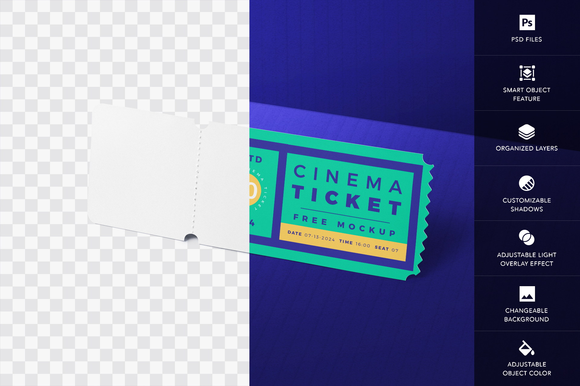 cinema ticket mock-up