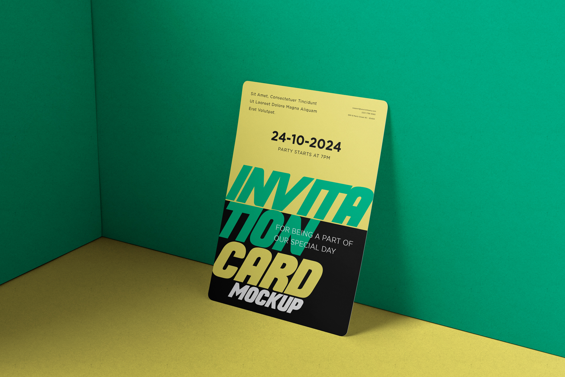 customizable invitation mockup