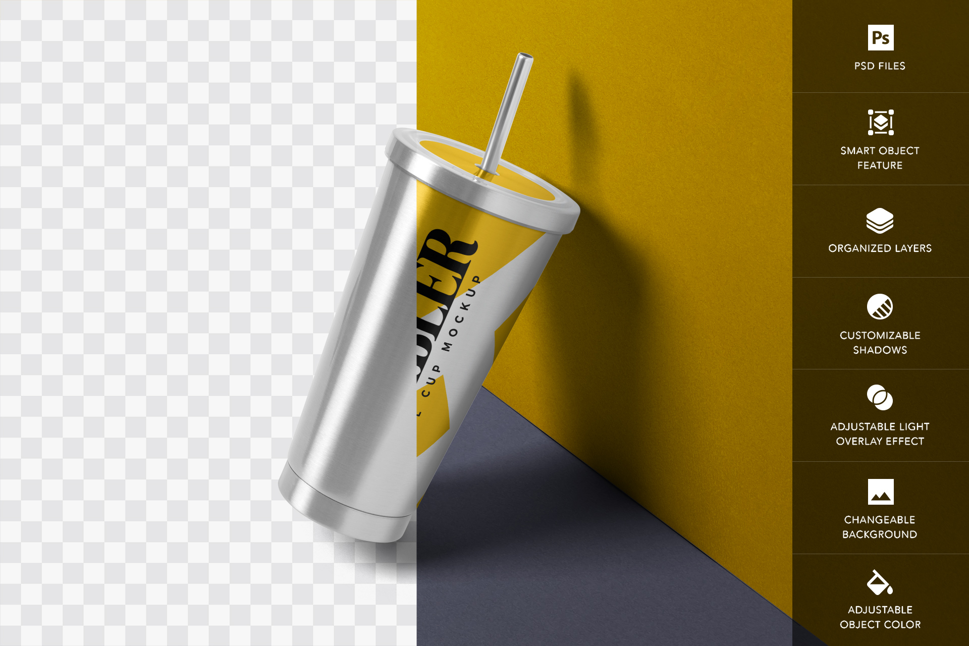 advertising tumbler PSD