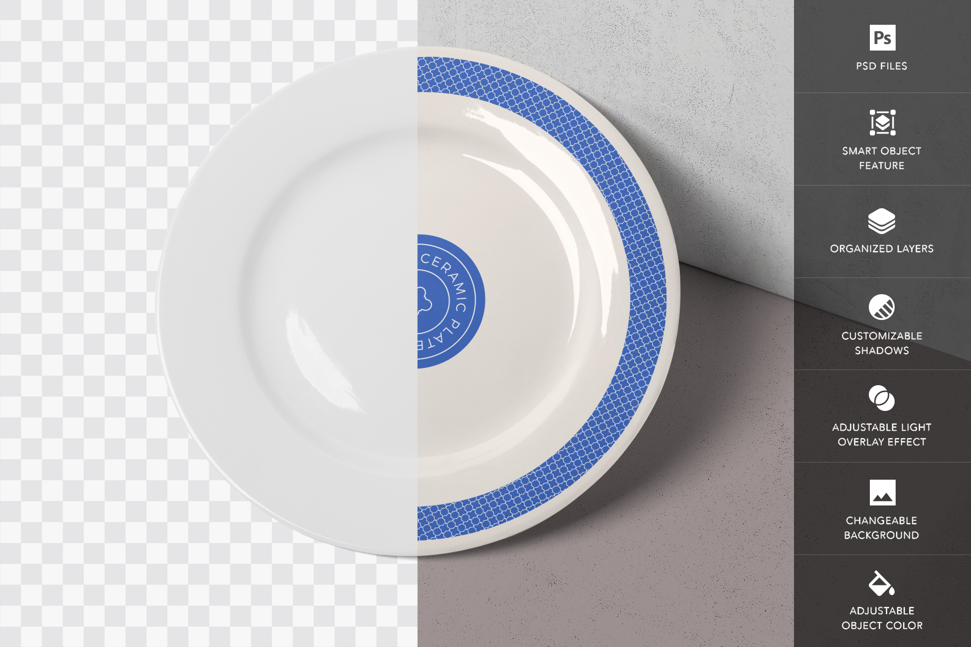 ceramic plate mock-up