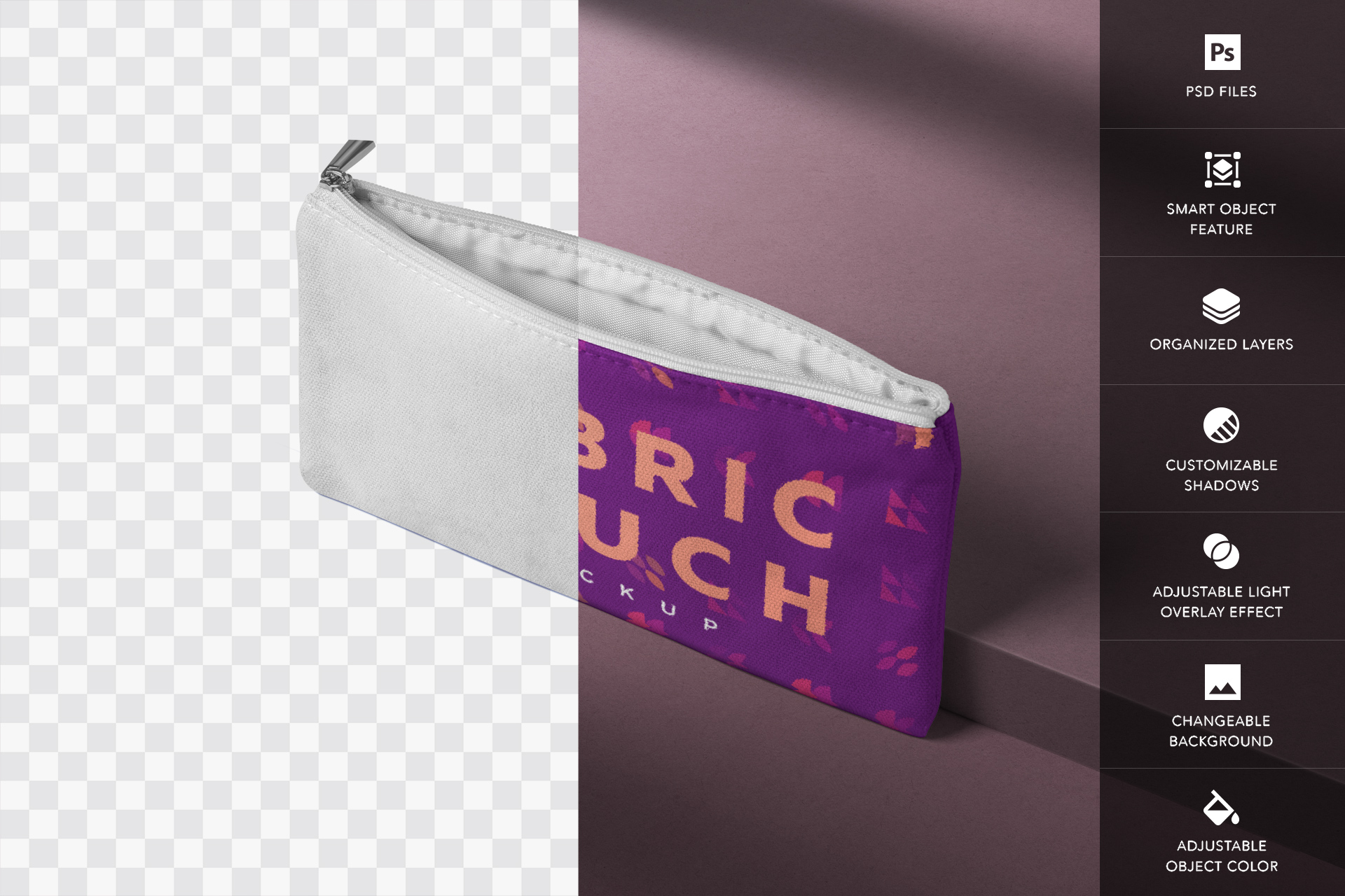 cosmetic bag mock-up