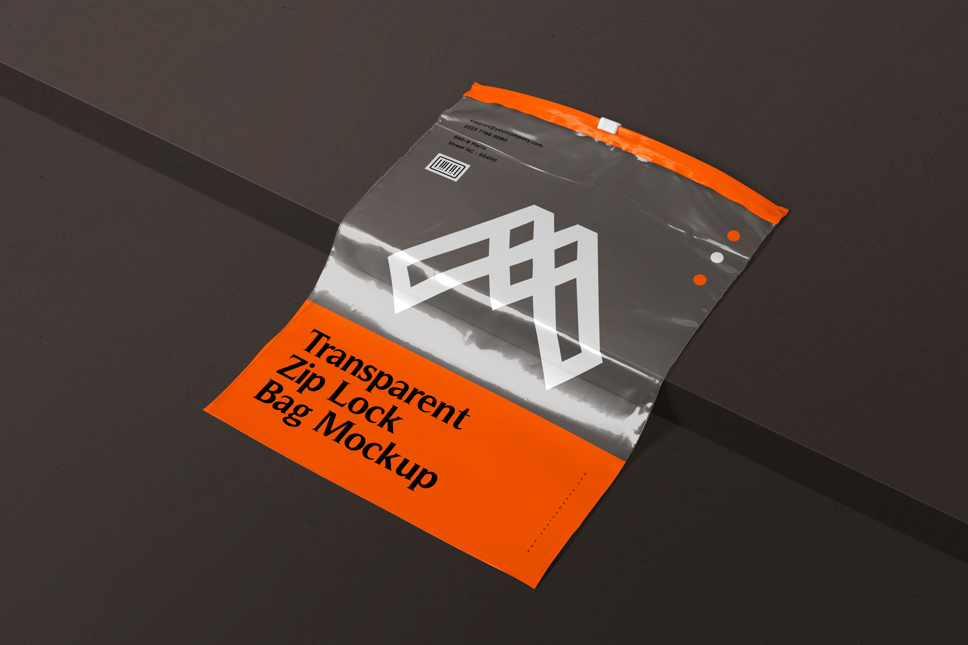 clear zip lock bag mock-up