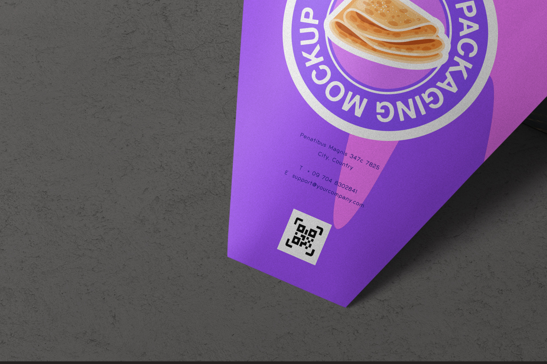 crepe cone packaging mock-up