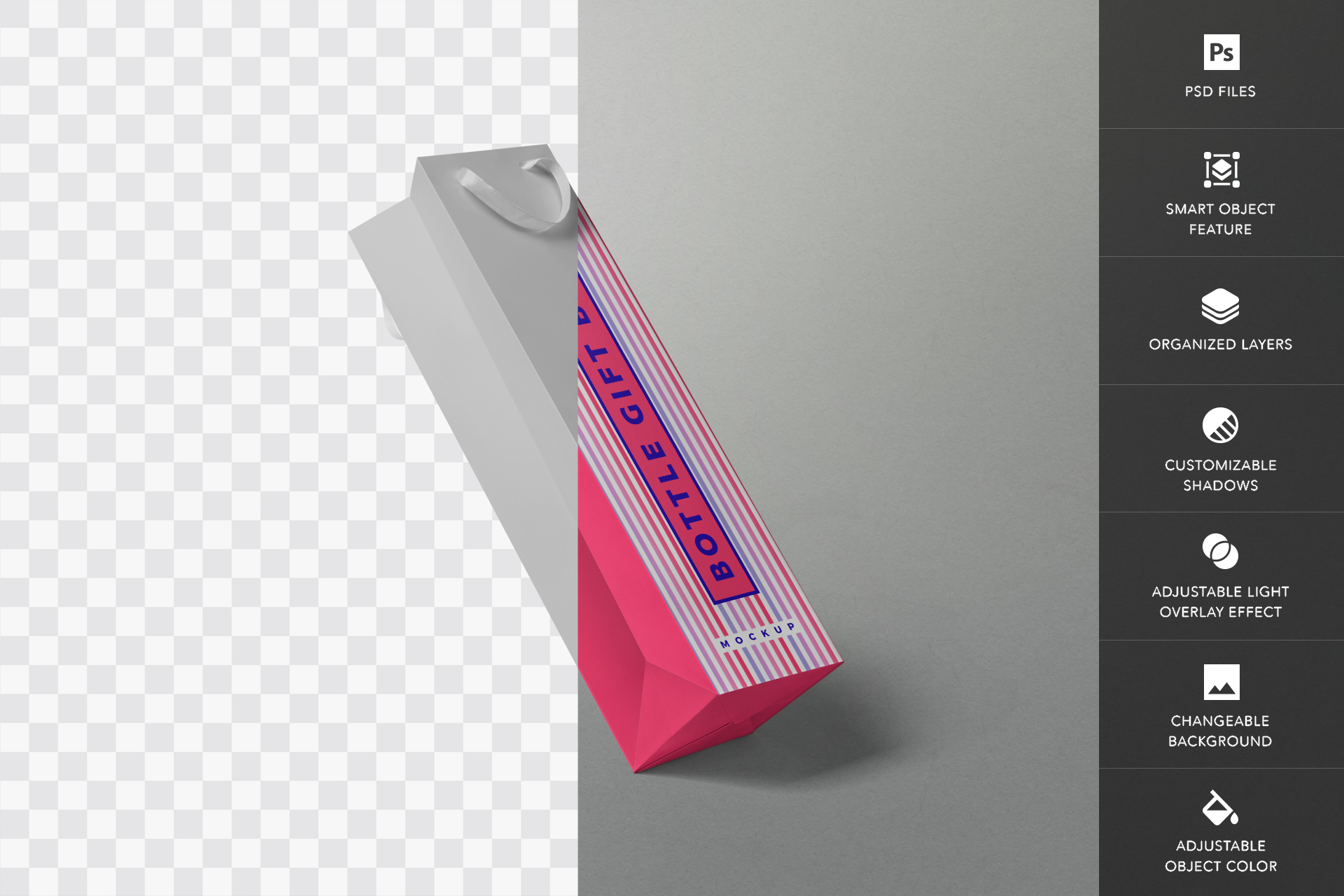 bottle gift bag mock-up
