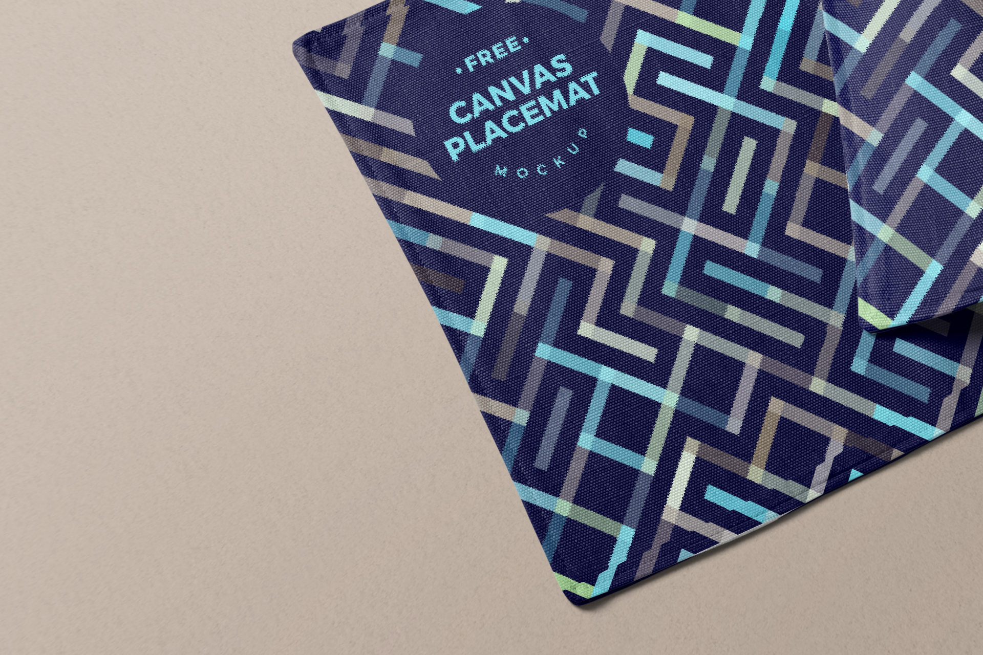 canvas placemat mock-up