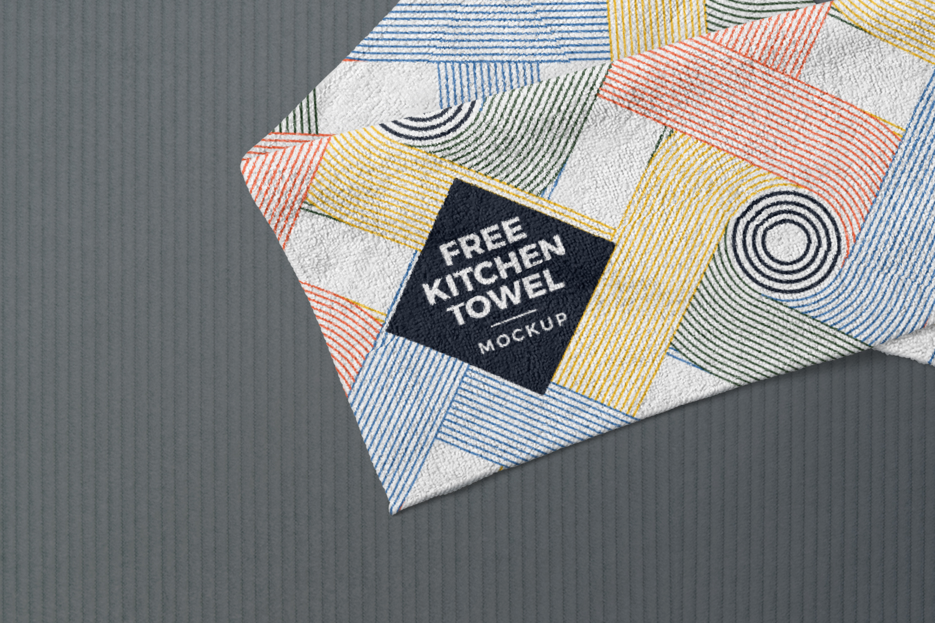custom printed towel mock-up