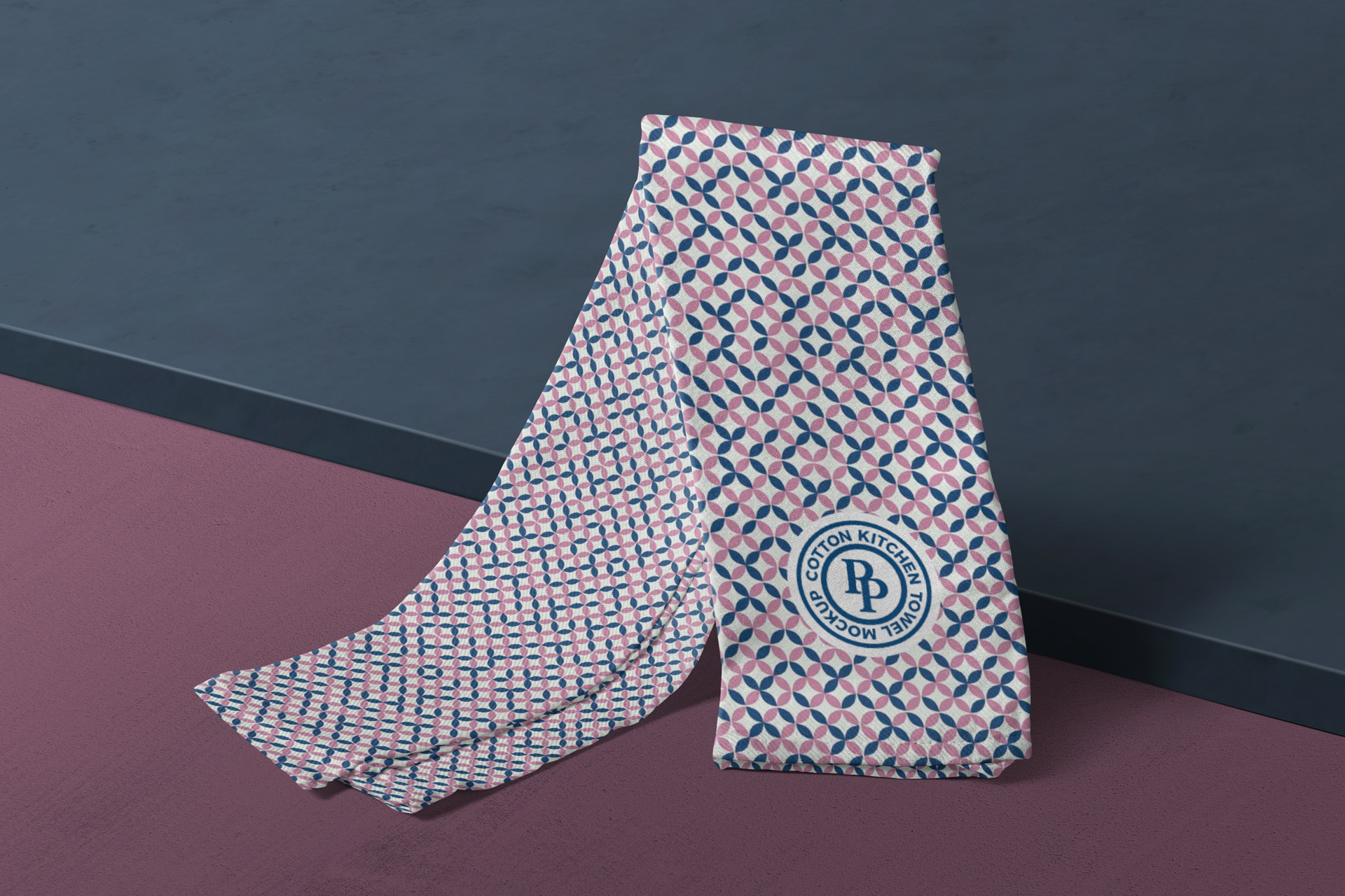custom printed towel mock-up