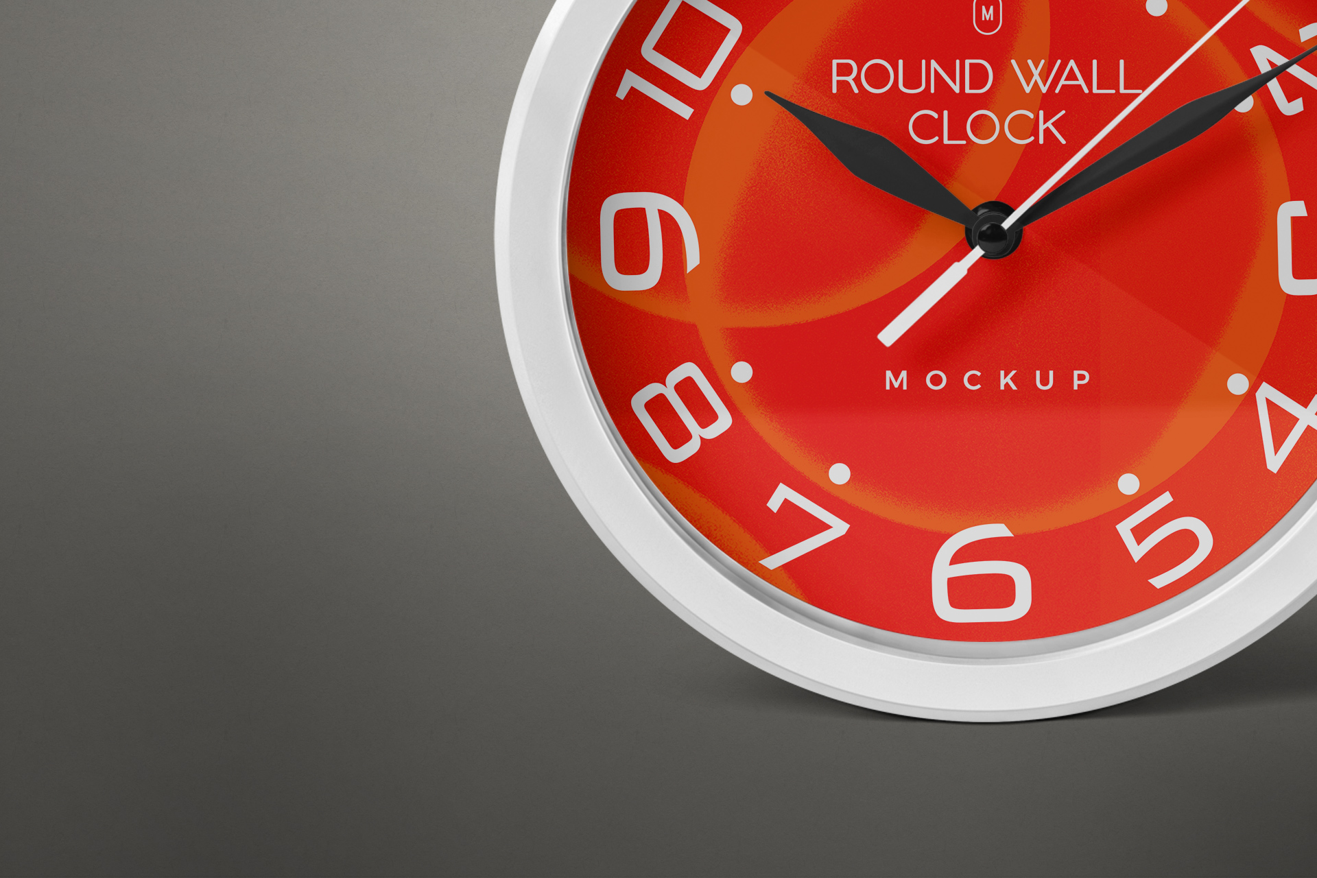 Free Round Wall Clock Mockup – Modern Timepiece