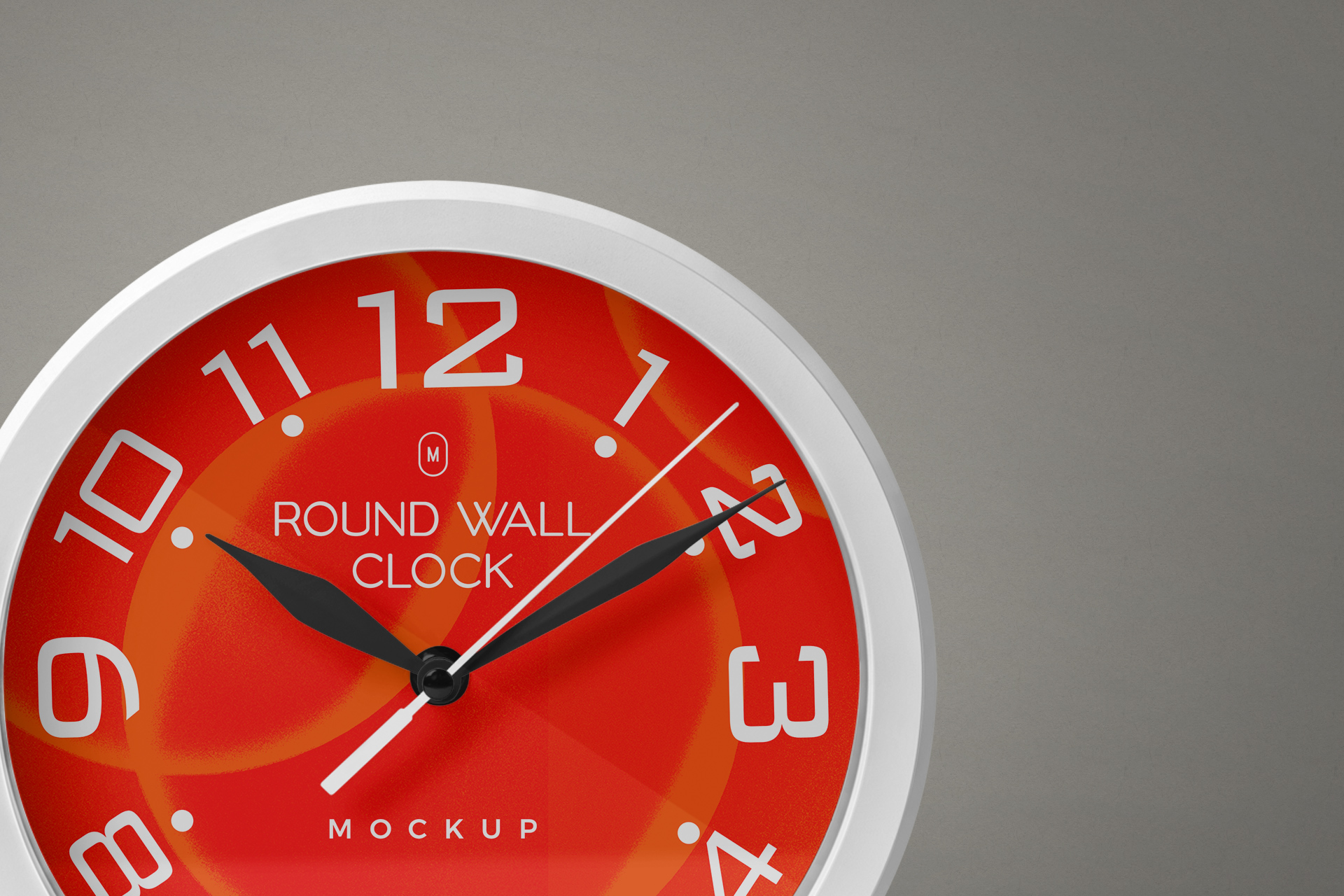 Free Round Wall Clock Mockup – Modern Timepiece