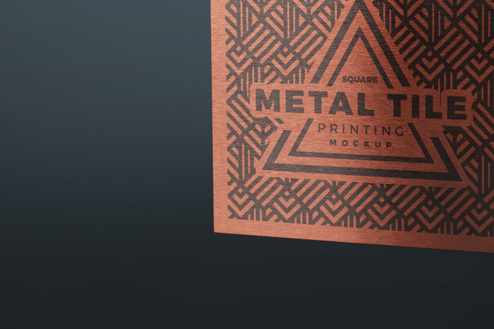 Free Metal Tile Mockup – Industrial Printing Design
