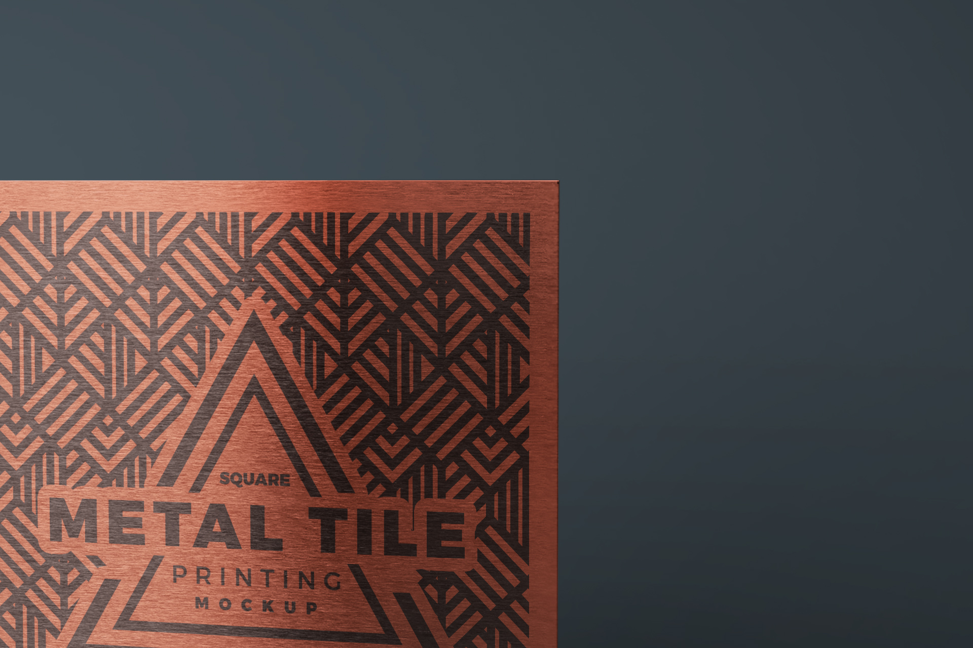 Free Metal Tile Mockup – Industrial Printing Design
