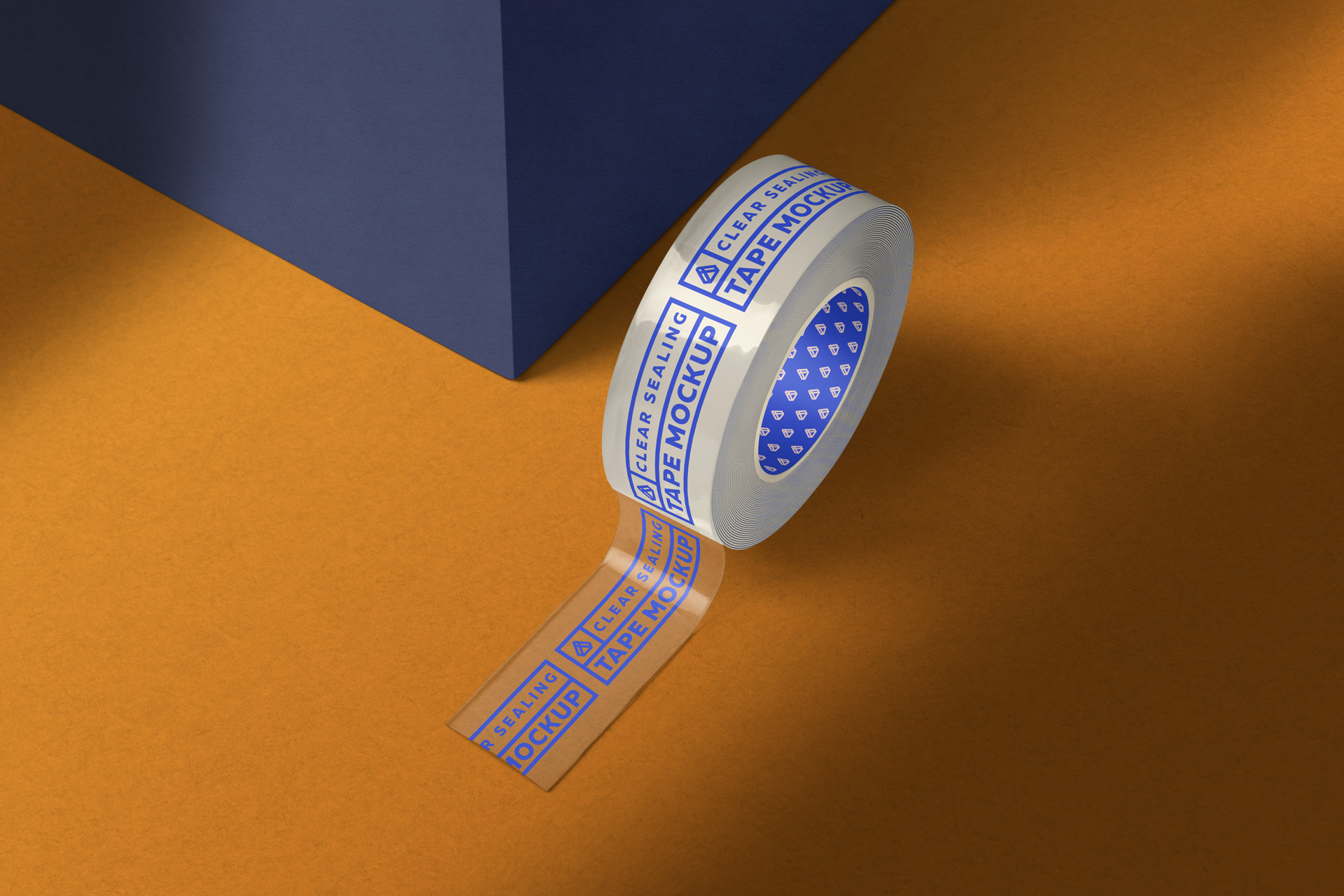clear packaging tape mockup