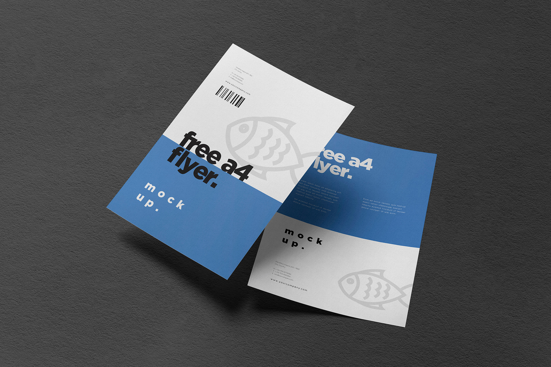 Free A4 Flyer Mockup for Print Design