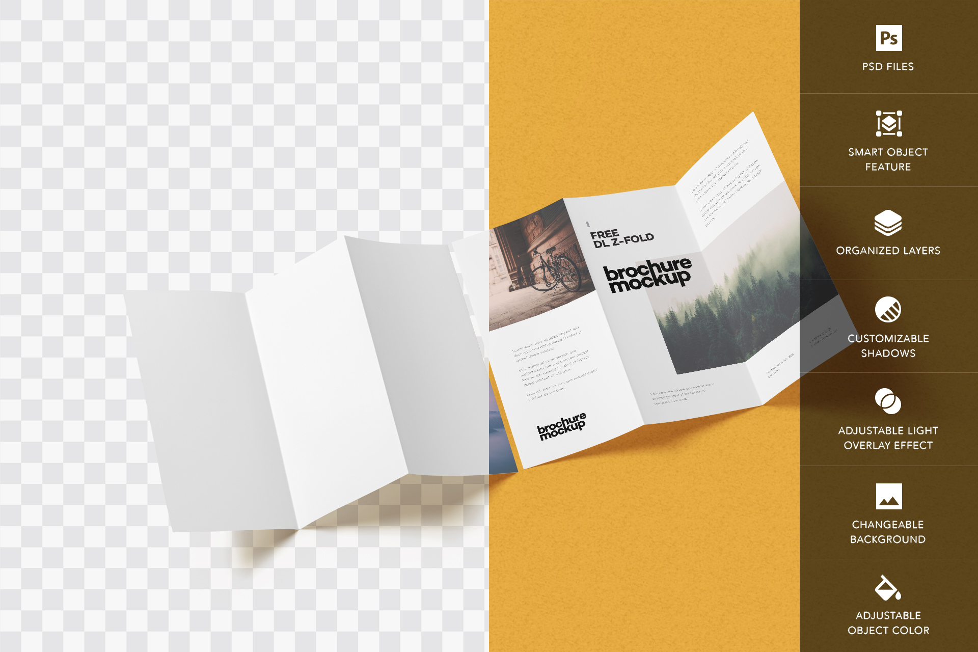 advertising brochure mockup