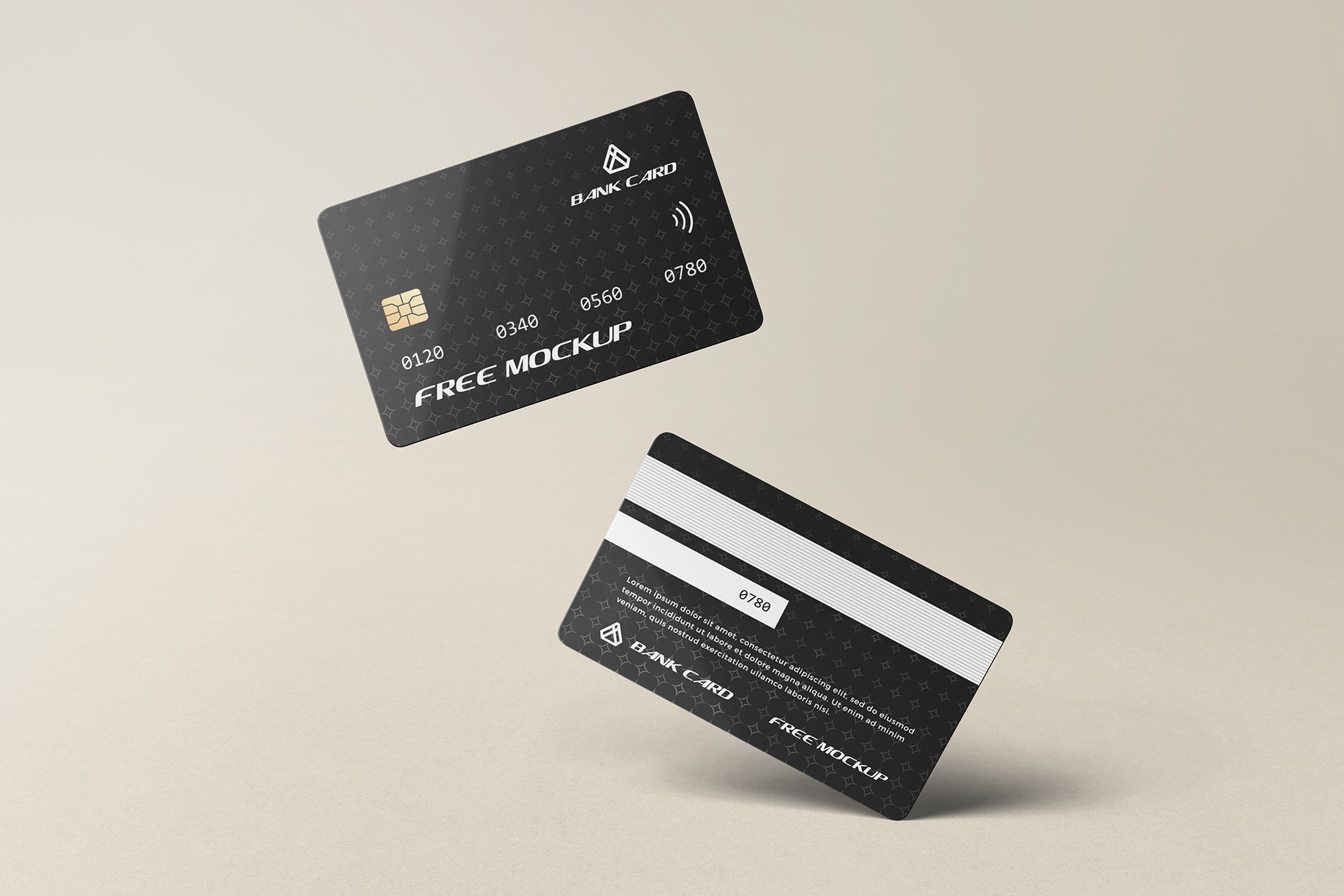 bank card mockup