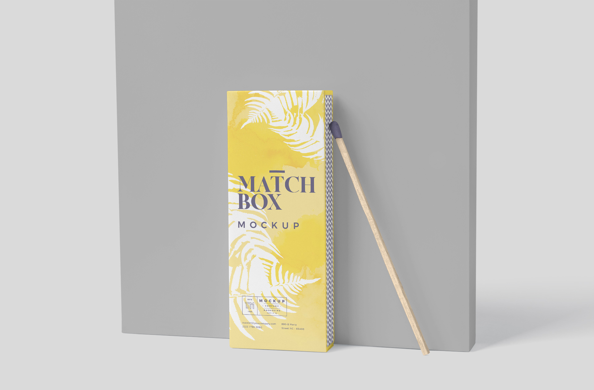 Premium Matchbox Mockup for Packaging Design