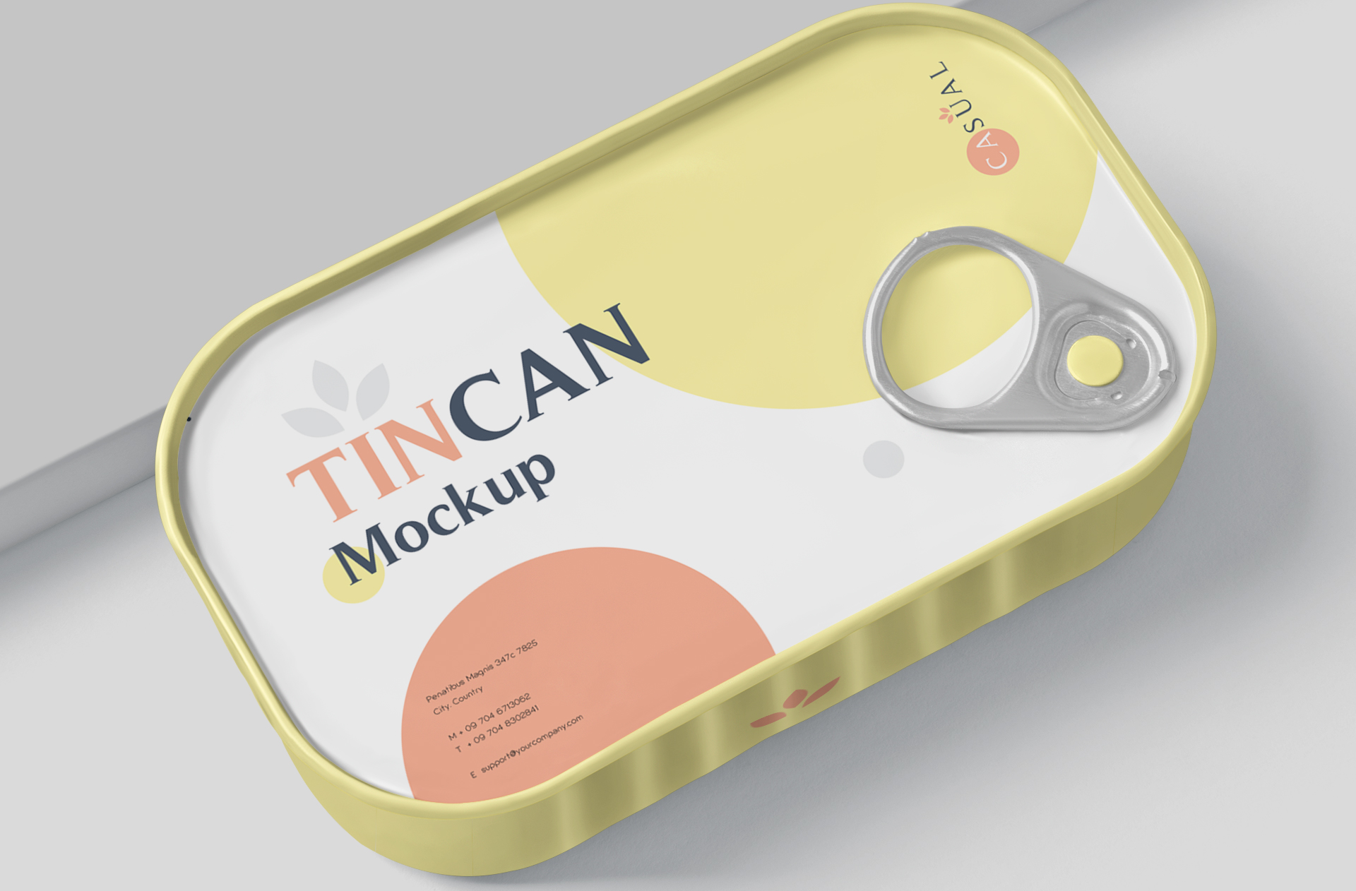 3D tin can design PSD