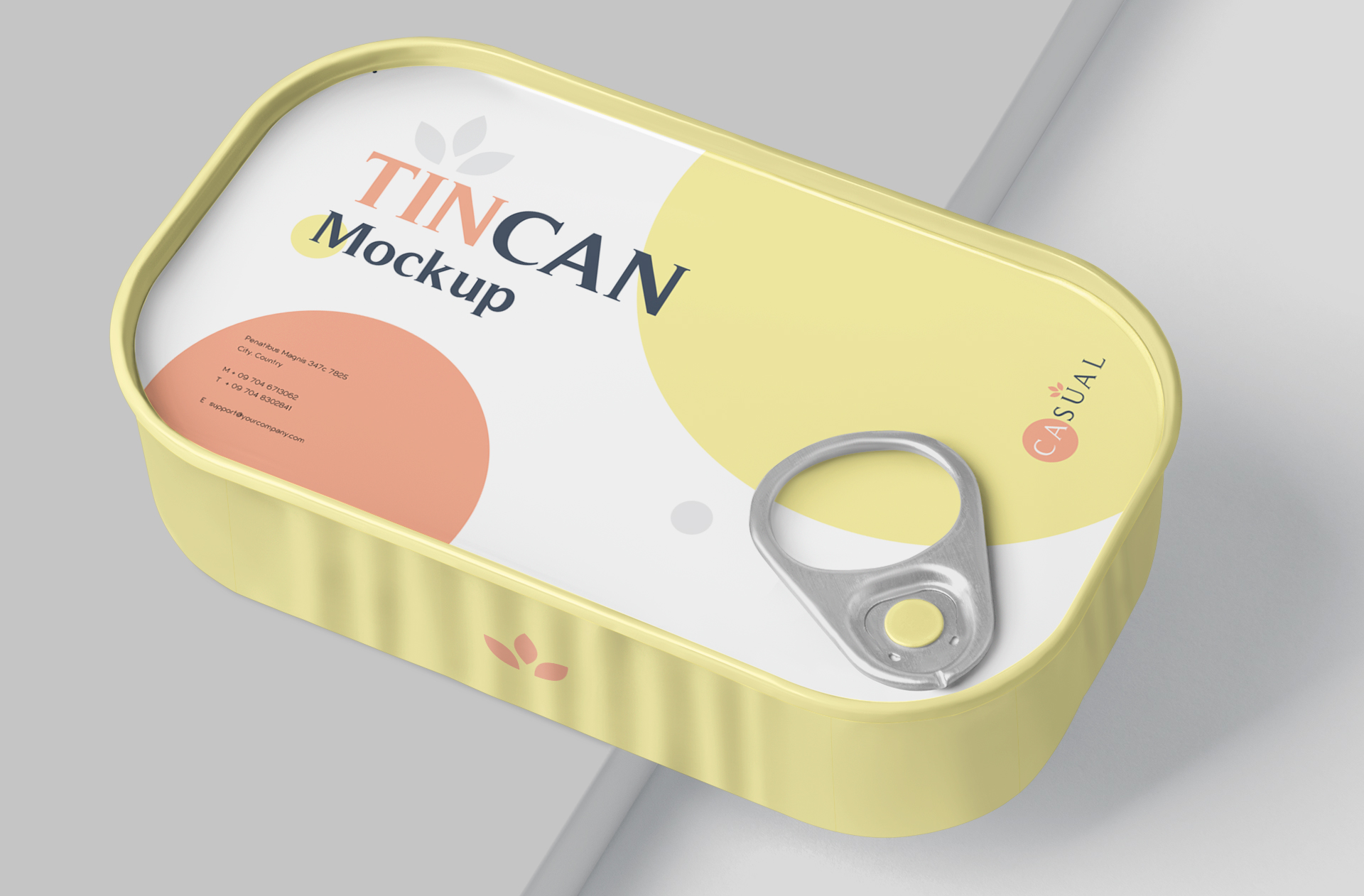 customizable tin container PSD