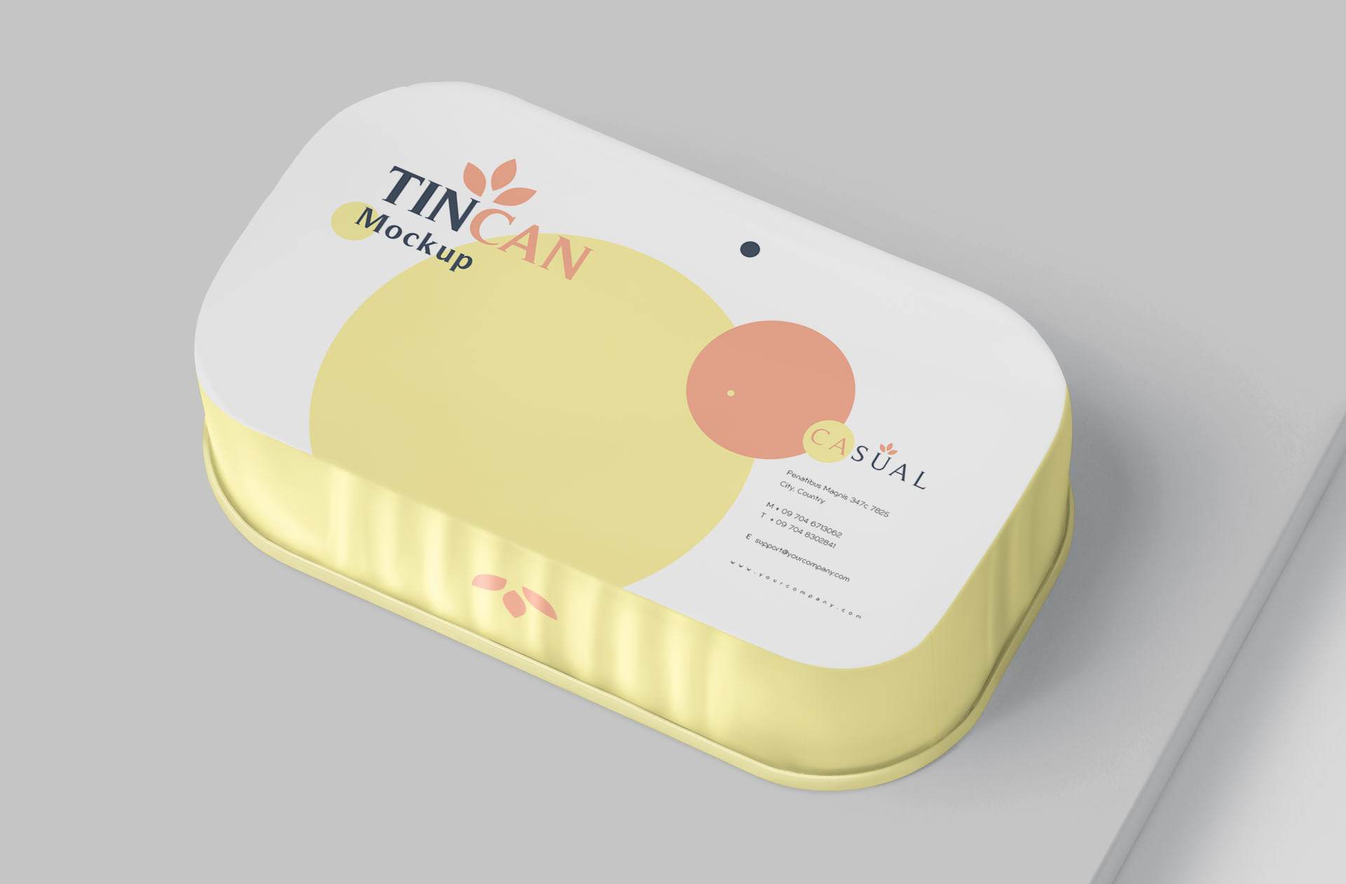 3D tin can design PSD