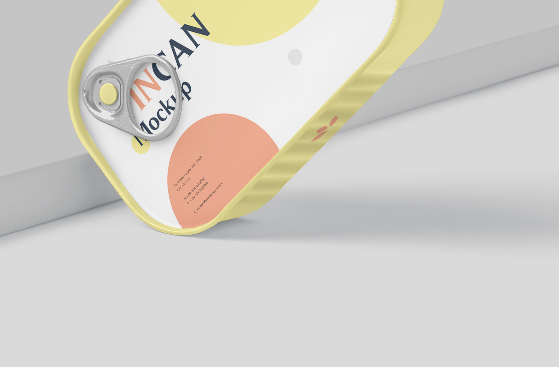 3D tin can design PSD